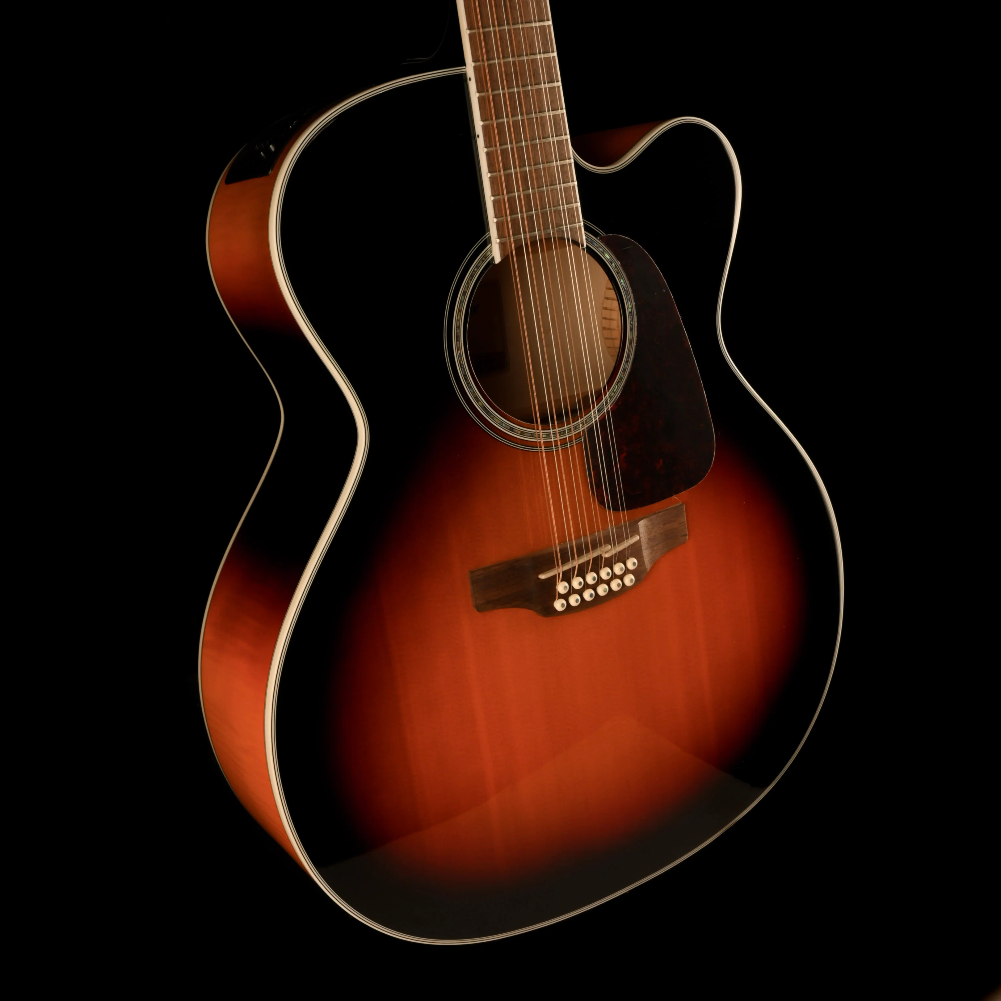 Pre Owned Takamine GJ72CE-12-BSB 12-String Sunburst Acoustic Guitar With Gig Bag #TC21080925 - Image 6