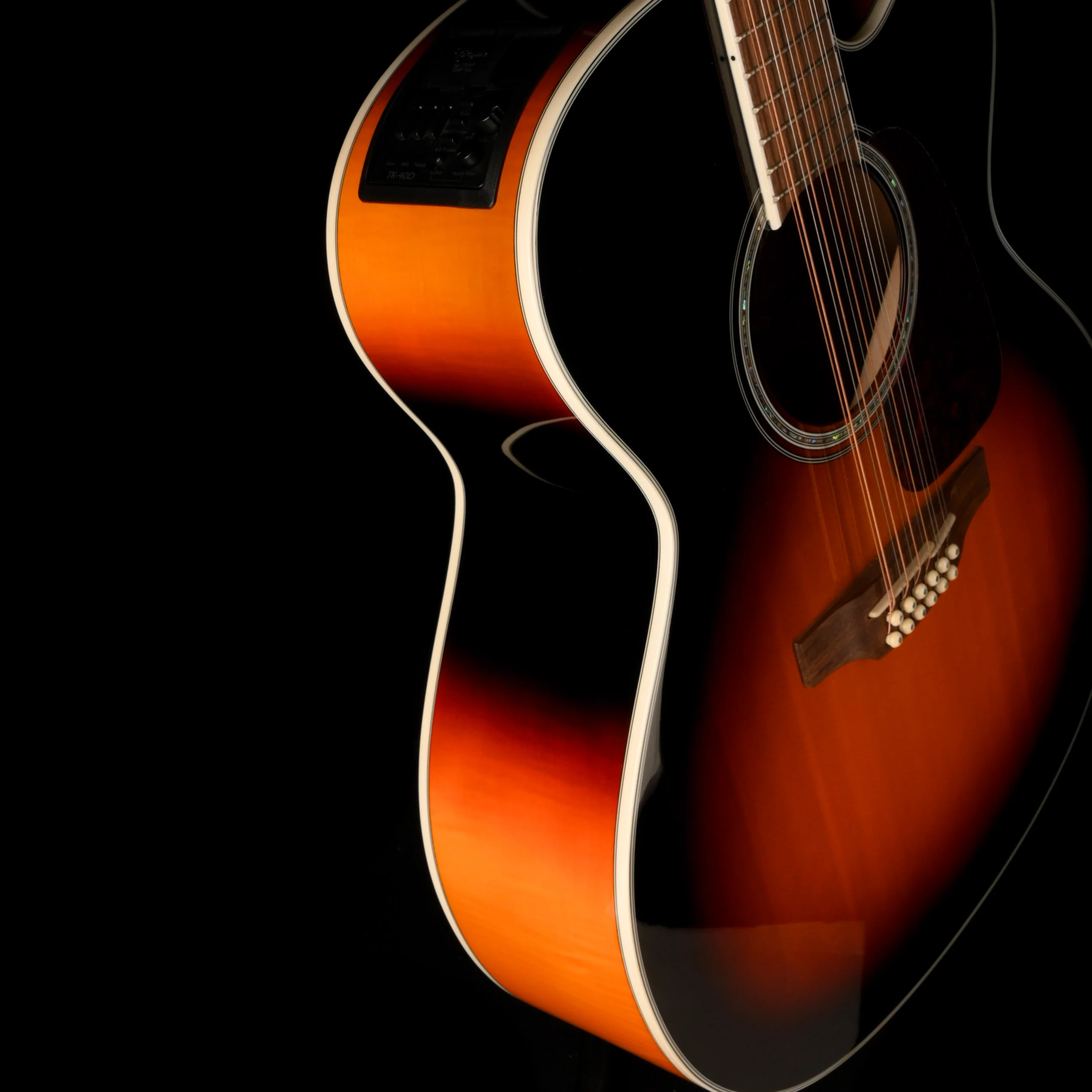 Pre Owned Takamine GJ72CE-12-BSB 12-String Sunburst Acoustic Guitar With Gig Bag #TC21080925 - Image 7