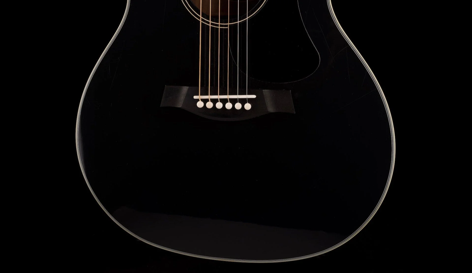 Pre-Owned Thomas Trapper Deluxe Auditorium Acoustic Electric Black w Hiscox Case - Image 5