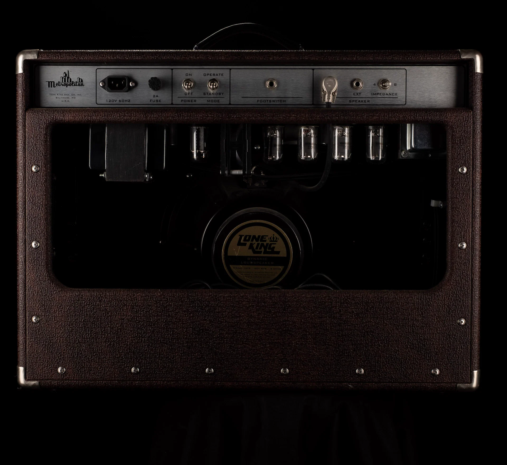 Pre Owned Tone King Metropolitan 1x12" Brown Guitar Amp Combo With Cover - Image 9