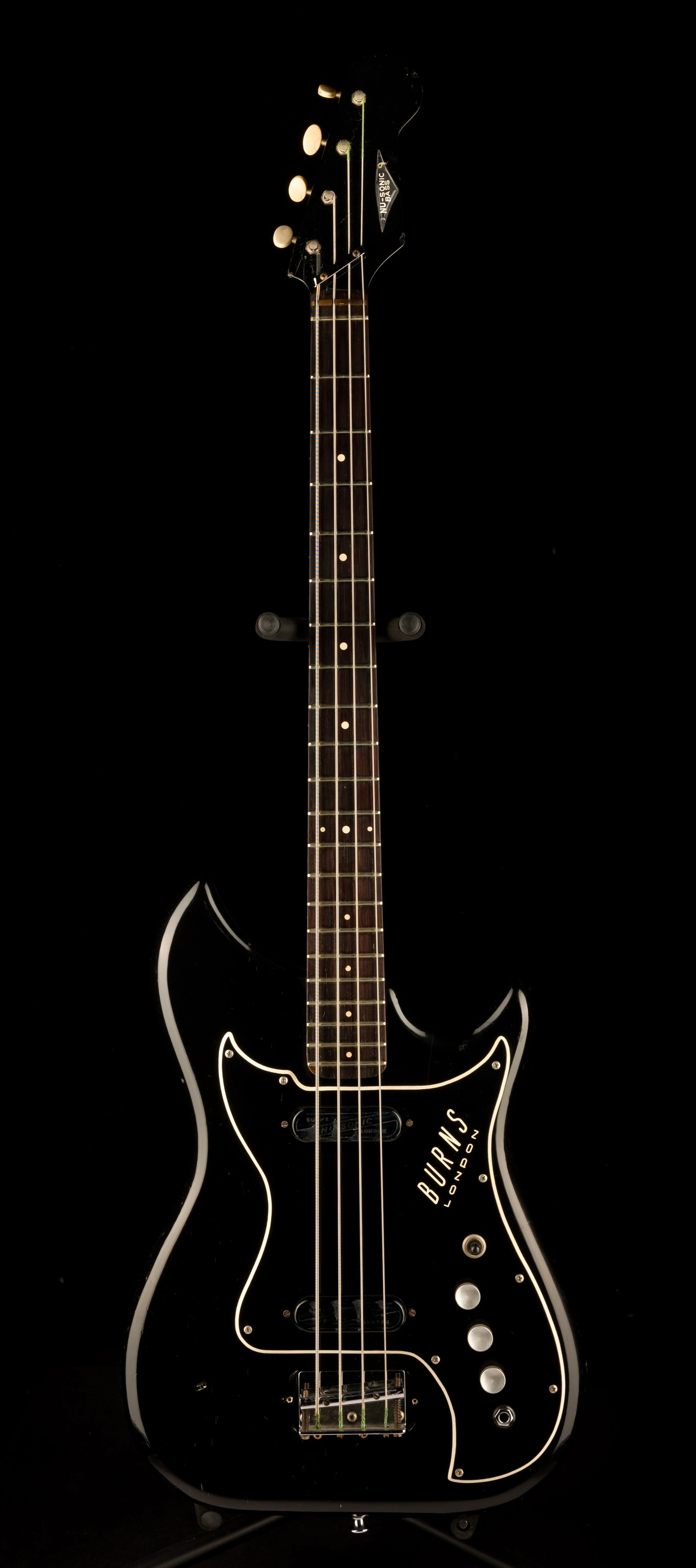 Vintage 1965 Burns Nu-Sonic Bass Black with OHSC - Image 2