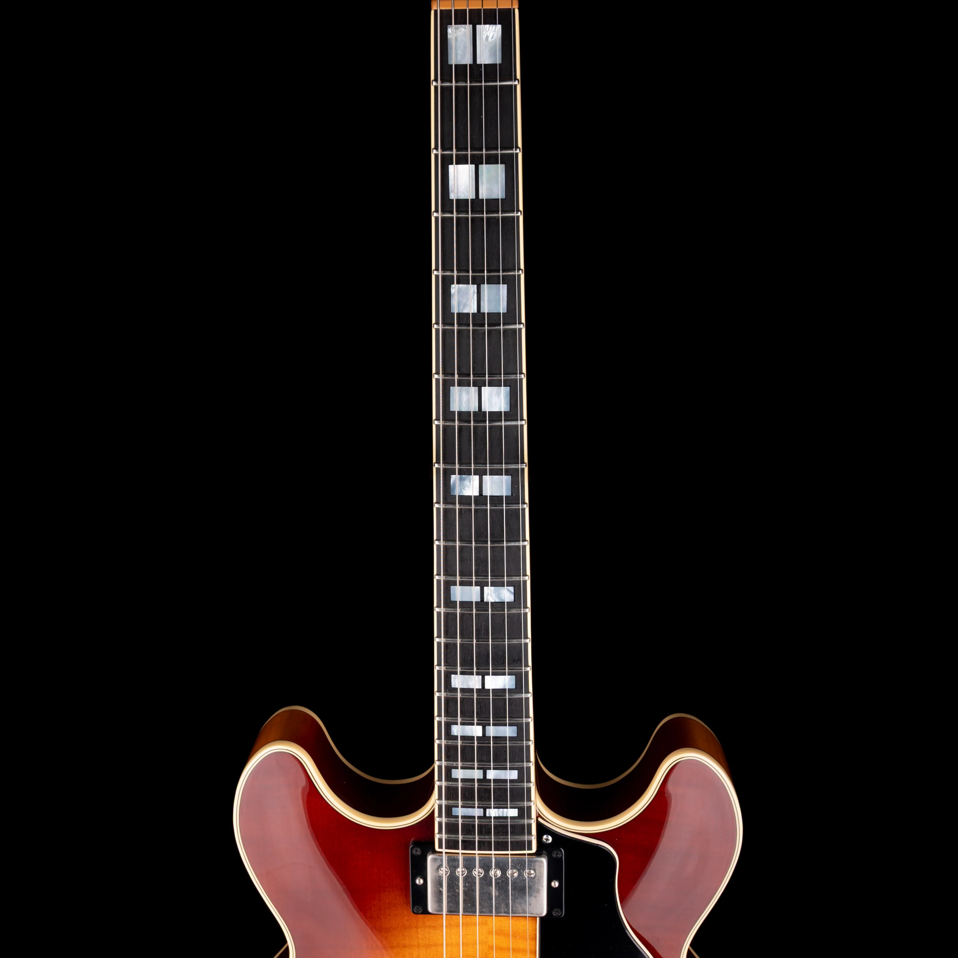 Pre Owned 2006 Yamaha SA2200 Semi-Hollow Body Electric Cherry Sunburst With Case - Image 8