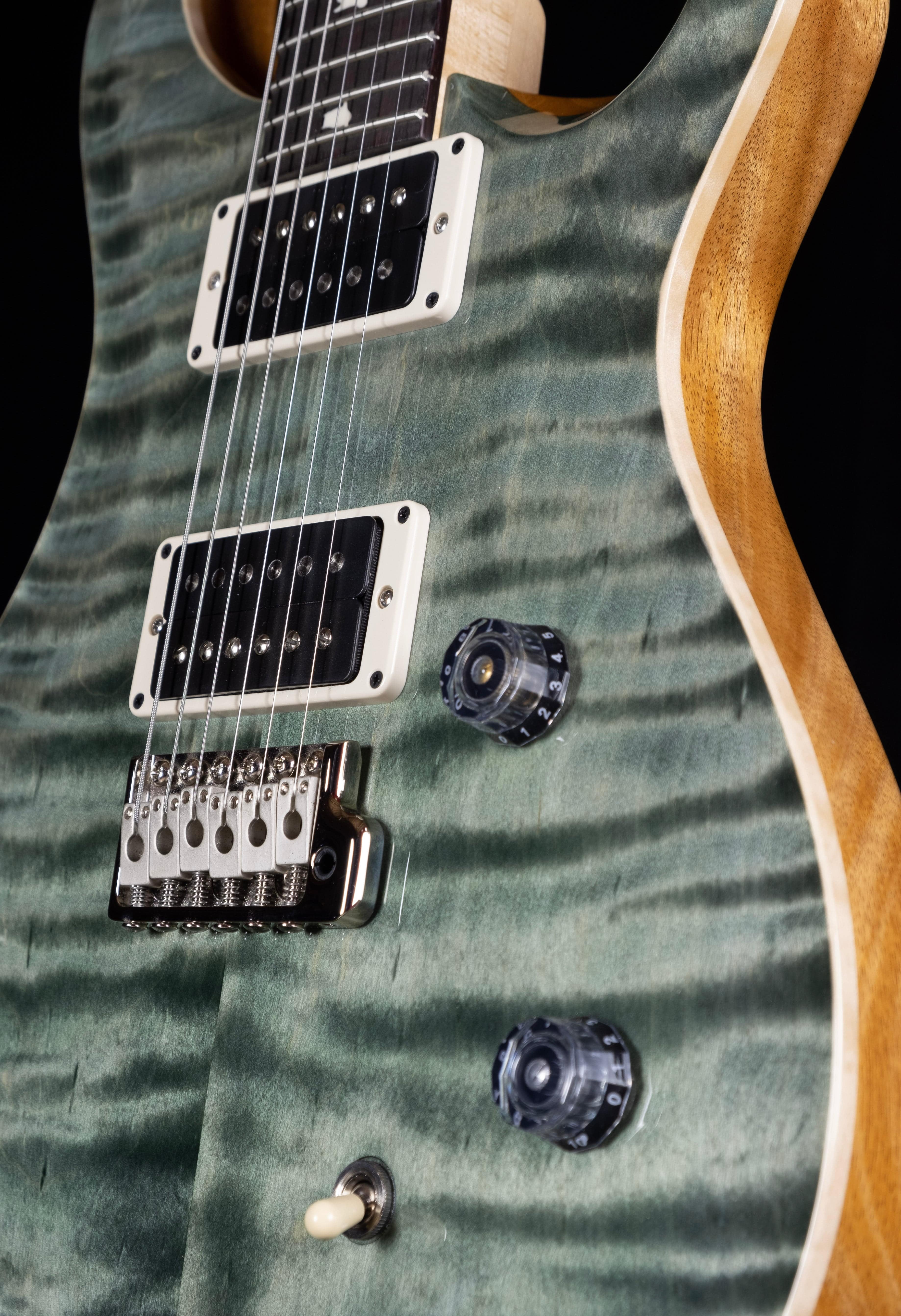 PRS CE 24 Flame Top Trampas Green Finish Bolt On Electric Guitar With Gig Bag - Image 6