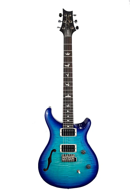 PRS CE 24 Semi-Hollow Aqua Smokeburst SATIN NECK One Off Electric Guitar With Gig Bag - Image 2