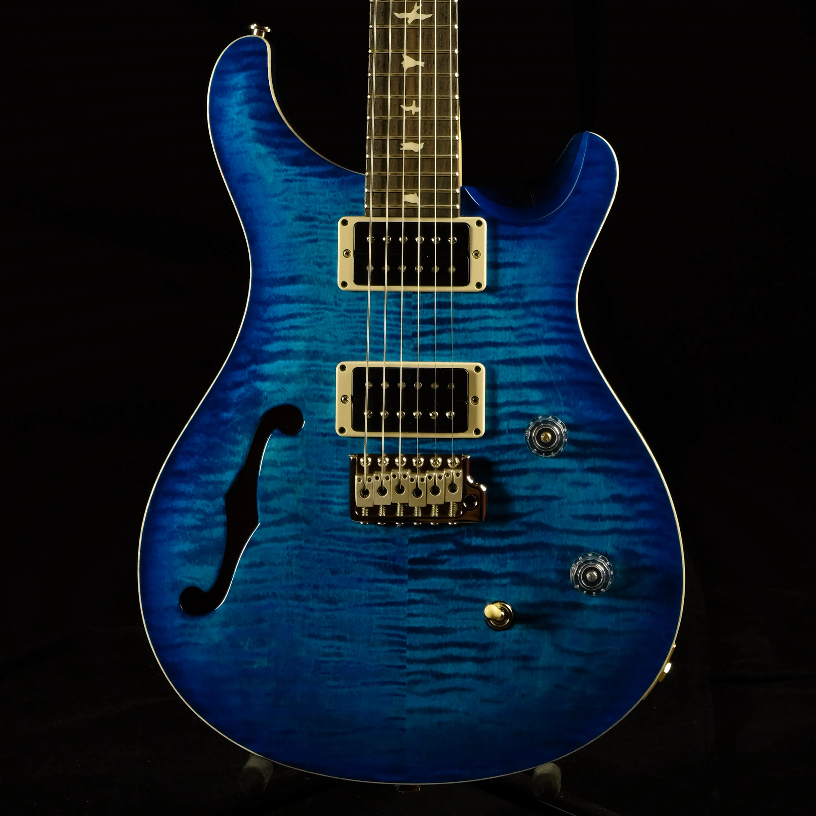 PRS CE 24 Semi-Hollow Faded Blue Burst With Gig Bag