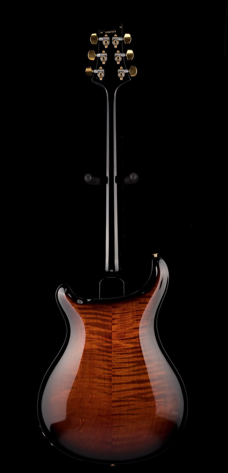 PRS Core Hollowbody II Piezo 10 Top Custom Color Dark Amber Smokewrap Burst with Case - Image 12
