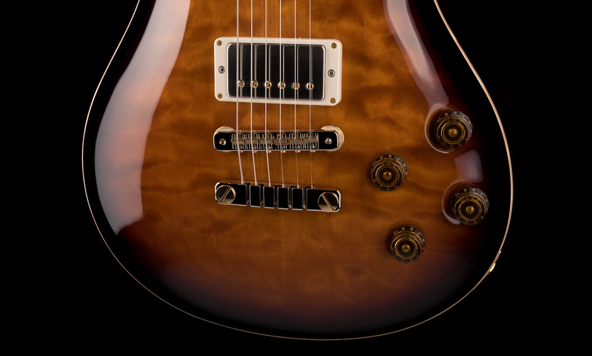 PRS Core McCarty 594 Quilt 10 Top Black Maple Neck Custom Color Solano Burst with Case - Image 5