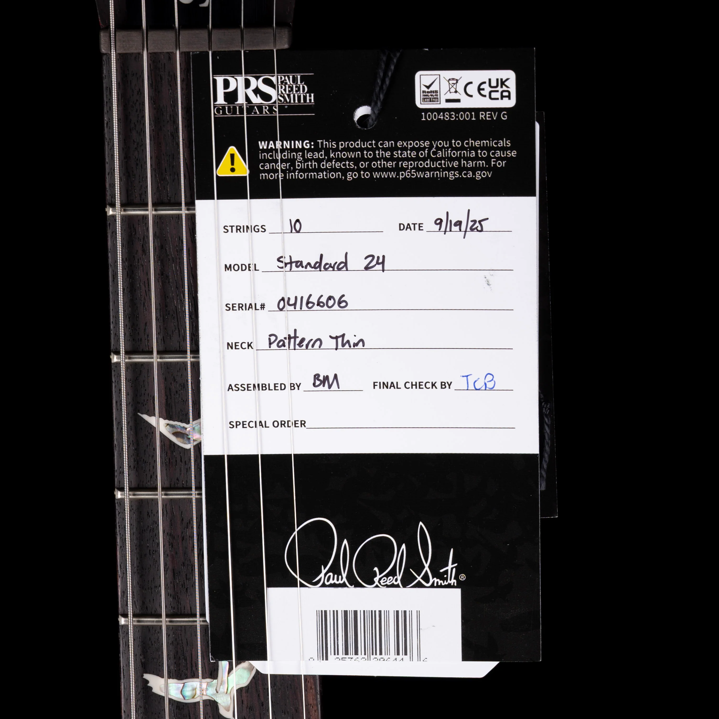 PRS Core Standard 24 Satin Red Apple Metallic with Case - Image 14