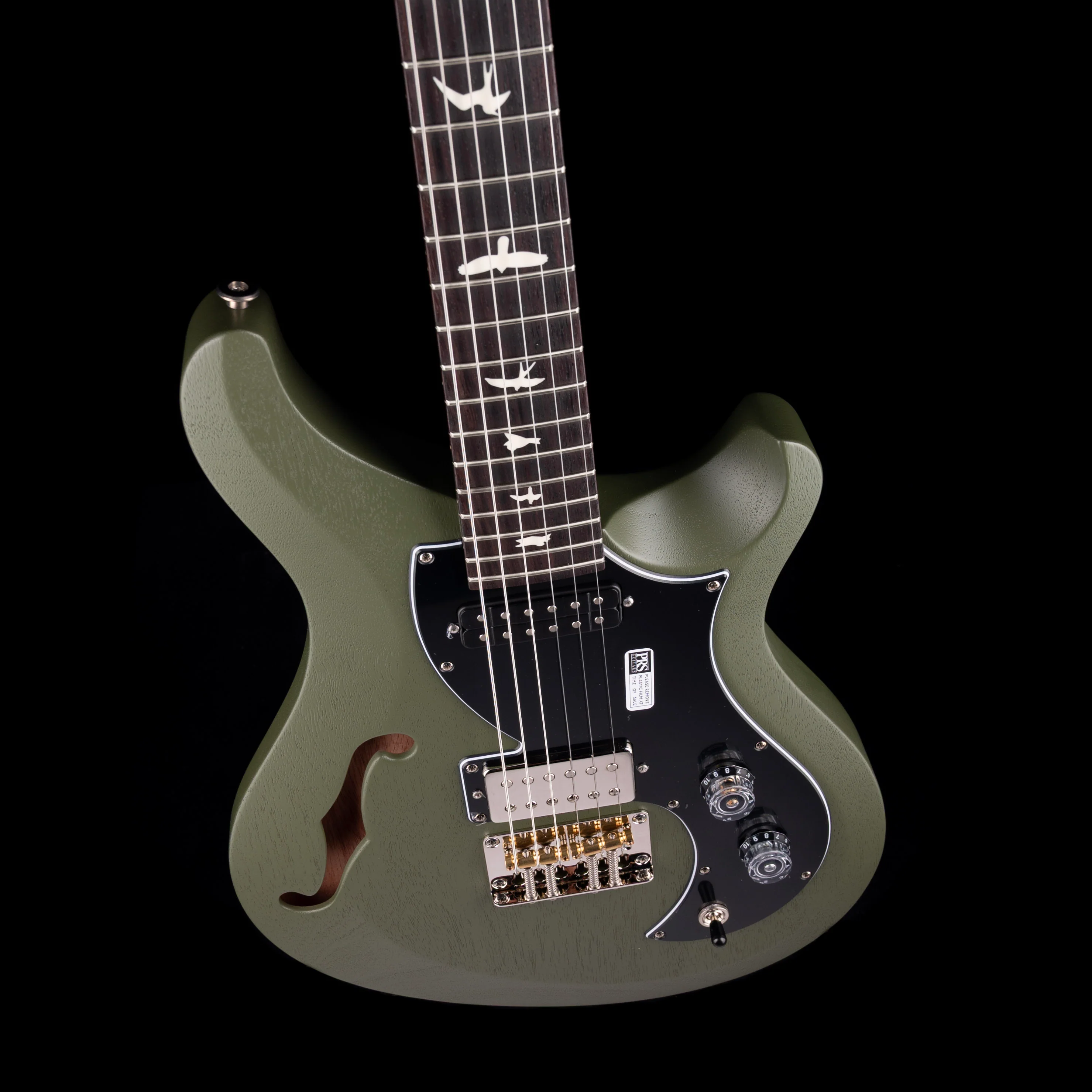 PRS S2 Vela Semi-Hollow Satin Matcha Green One-Off with Gig Bag - Image 3