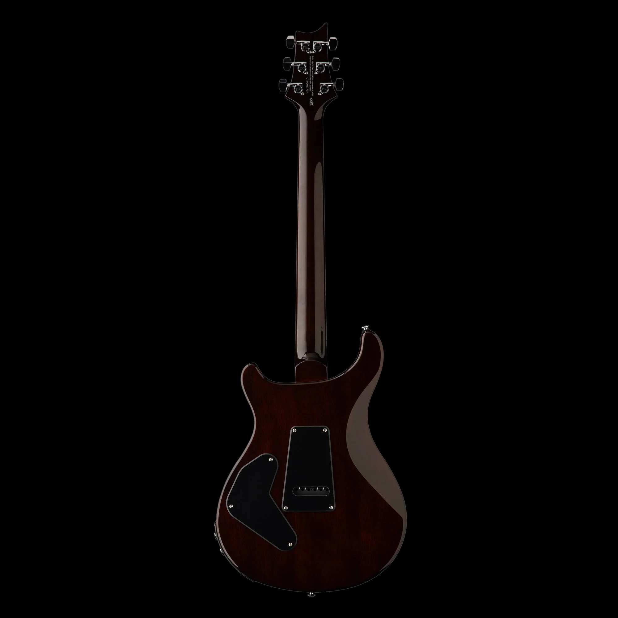 PRS SE Custom 24 Semi-Hollow Piezo Orange Tiger Smokeburst With Gig Bag - Image 4