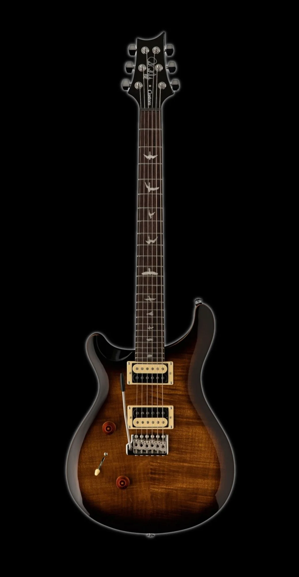PRS SE Lefty Custom 24 Black Gold Sunburst - Image 2