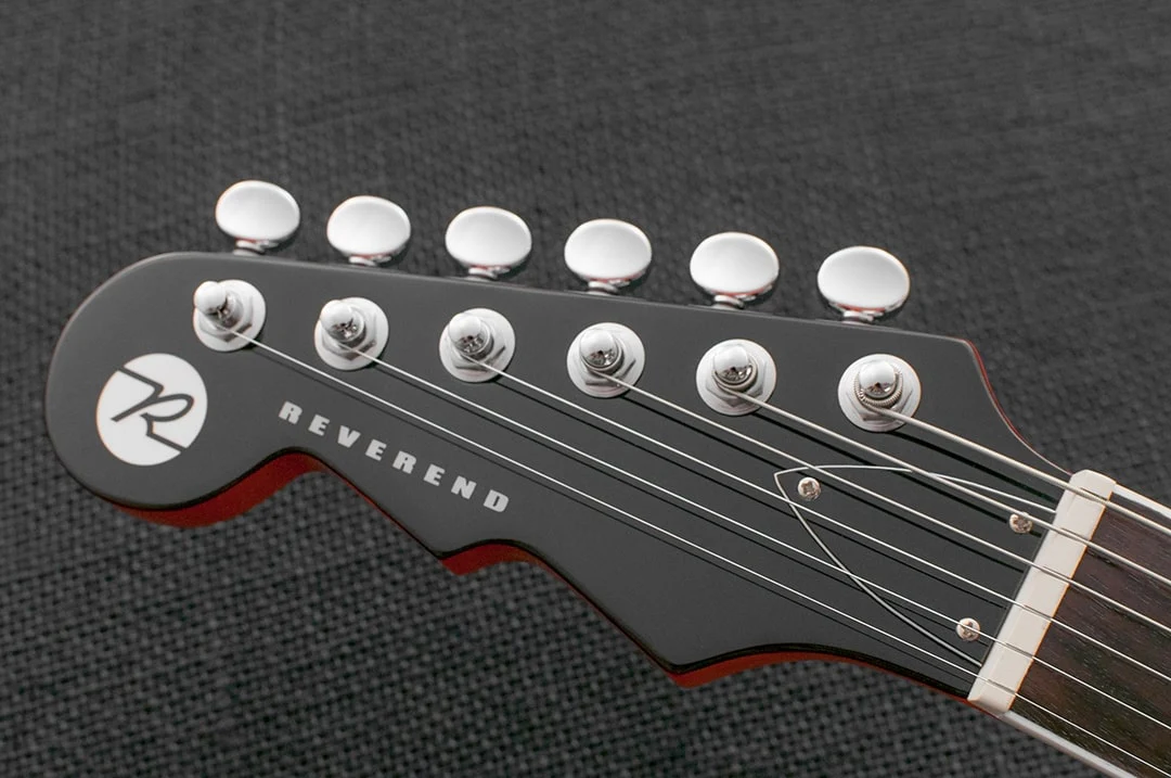 Reverend Bayonet RA HC Wilkinson Tremolo Electric Guitar Rock Orange Flame Maple Left-Handed - Image 8