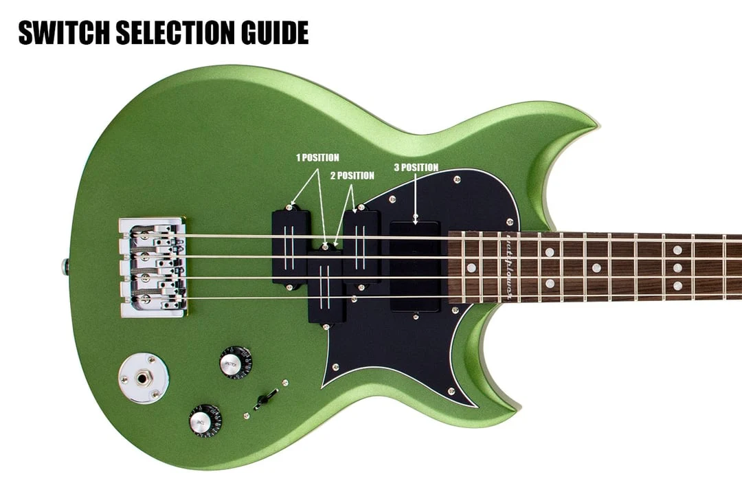 Reverend Mike Watt Wattplower Mark II Emerald Green Bass Guitar - Image 5