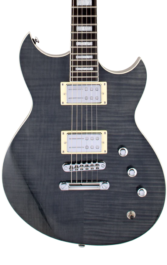 Reverend Sensei RA FM Electric Guitar Trans Black Flame Maple
