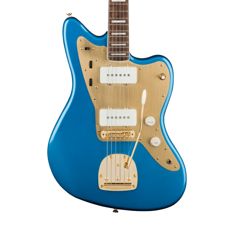 Squier 40th Anniversary Jazzmaster Gold Edition Lake Placid Blue Electric Guitar