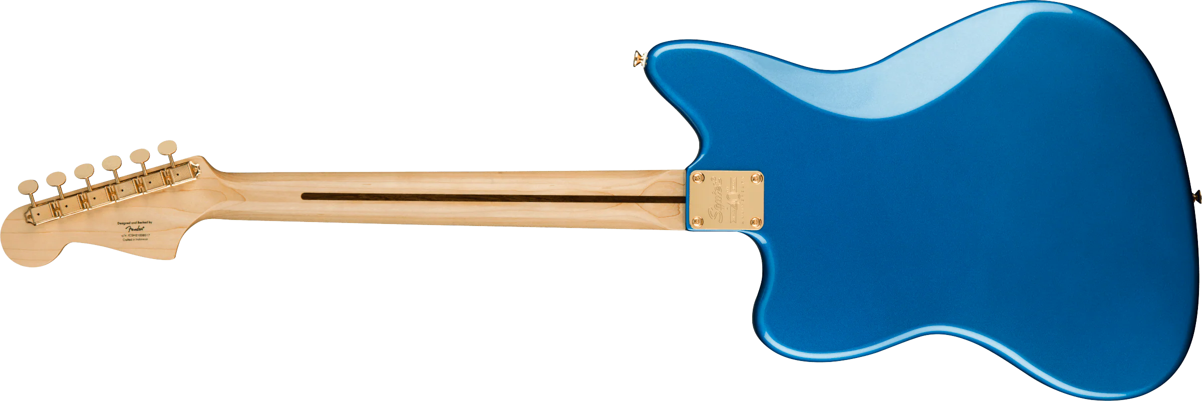 Squier 40th Anniversary Jazzmaster Gold Edition Lake Placid Blue Electric Guitar - Image 5