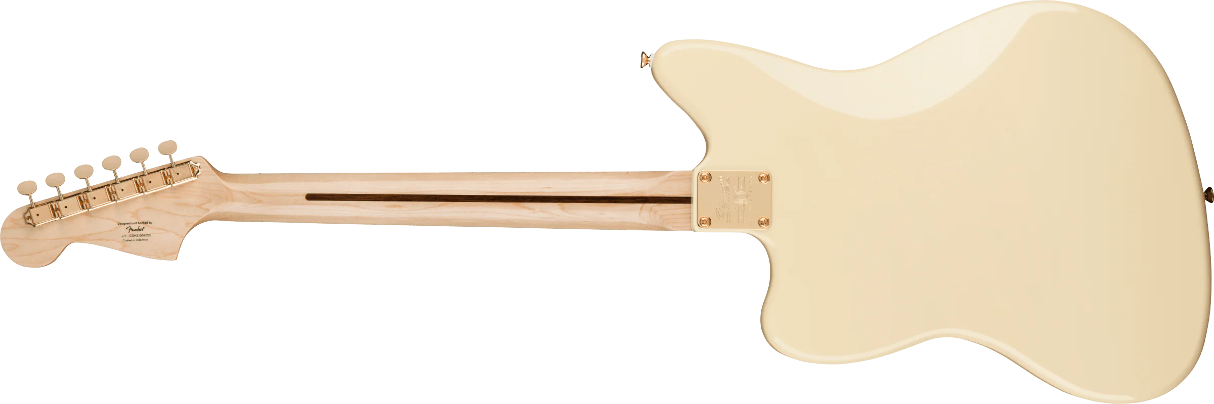 Squier 40th Anniversary Jazzmaster Gold Edition Olympic White Electric Guitar - Image 5