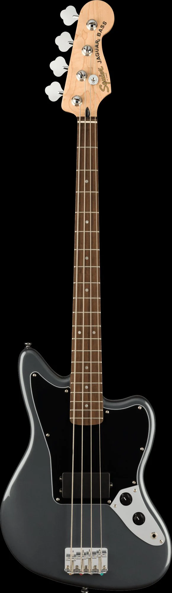 Squier Affinity Series Jaguar Bass H Charcoal Frost Metallic - Image 2