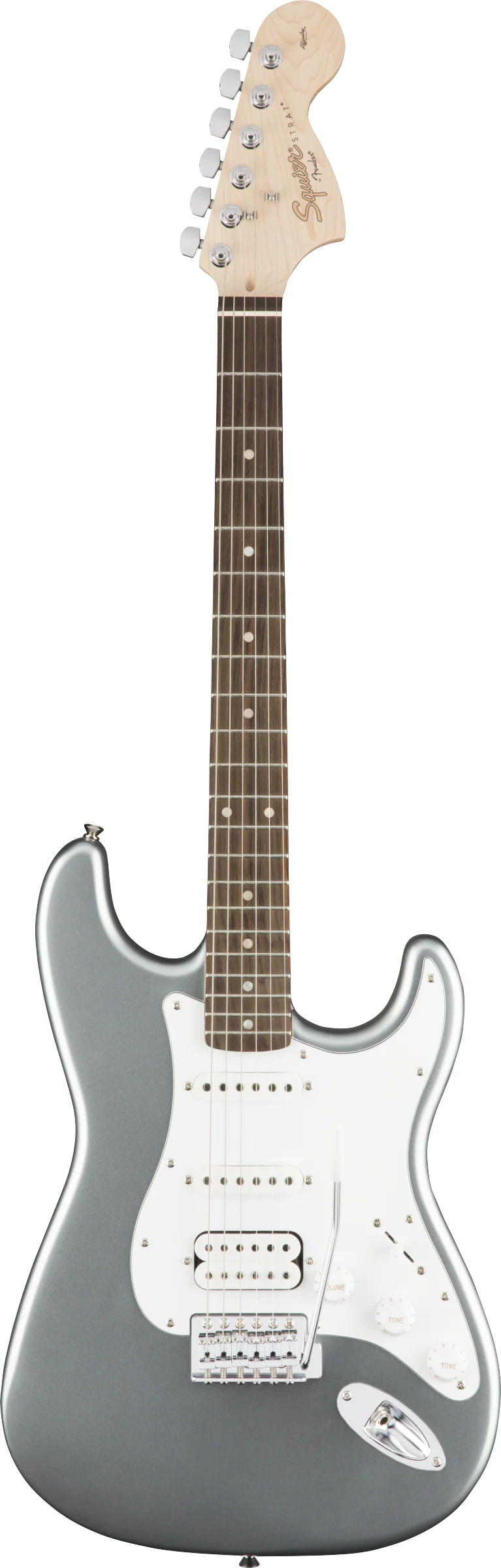Squier Affinity Series Stratocaster HSS Laurel Fingerboard Slick Silver Electric Guitar - Image 2