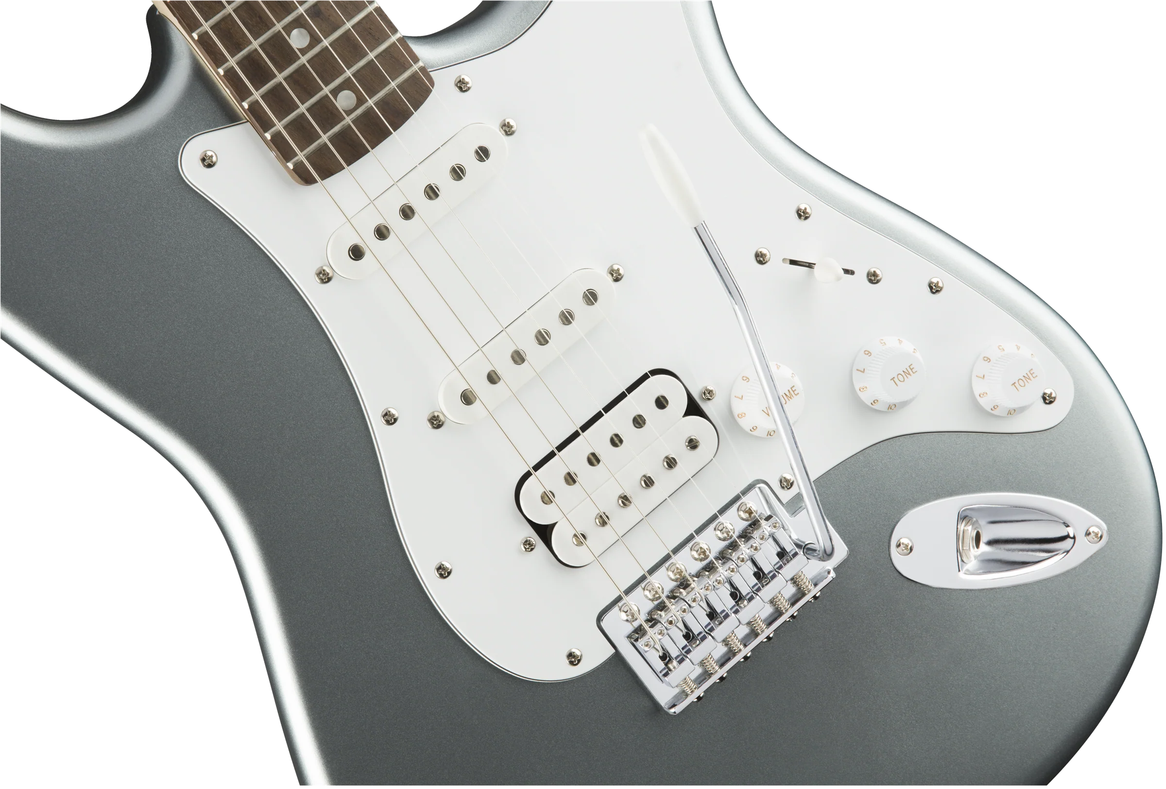 Squier Affinity Series Stratocaster HSS Laurel Fingerboard Slick Silver Electric Guitar - Image 3