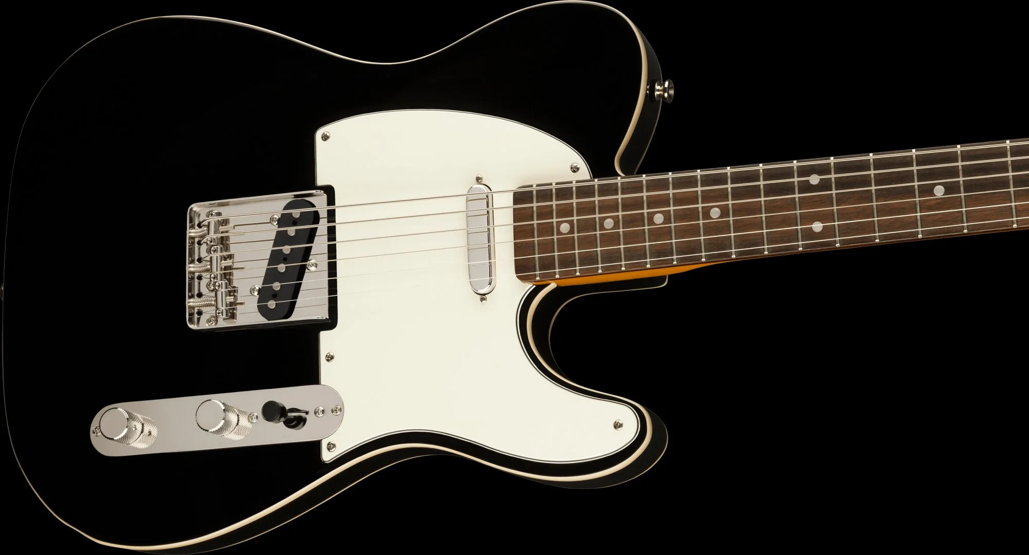 Squier Classic Vibe Baritone Custom Telecaster Black Electric Guitar - Image 4