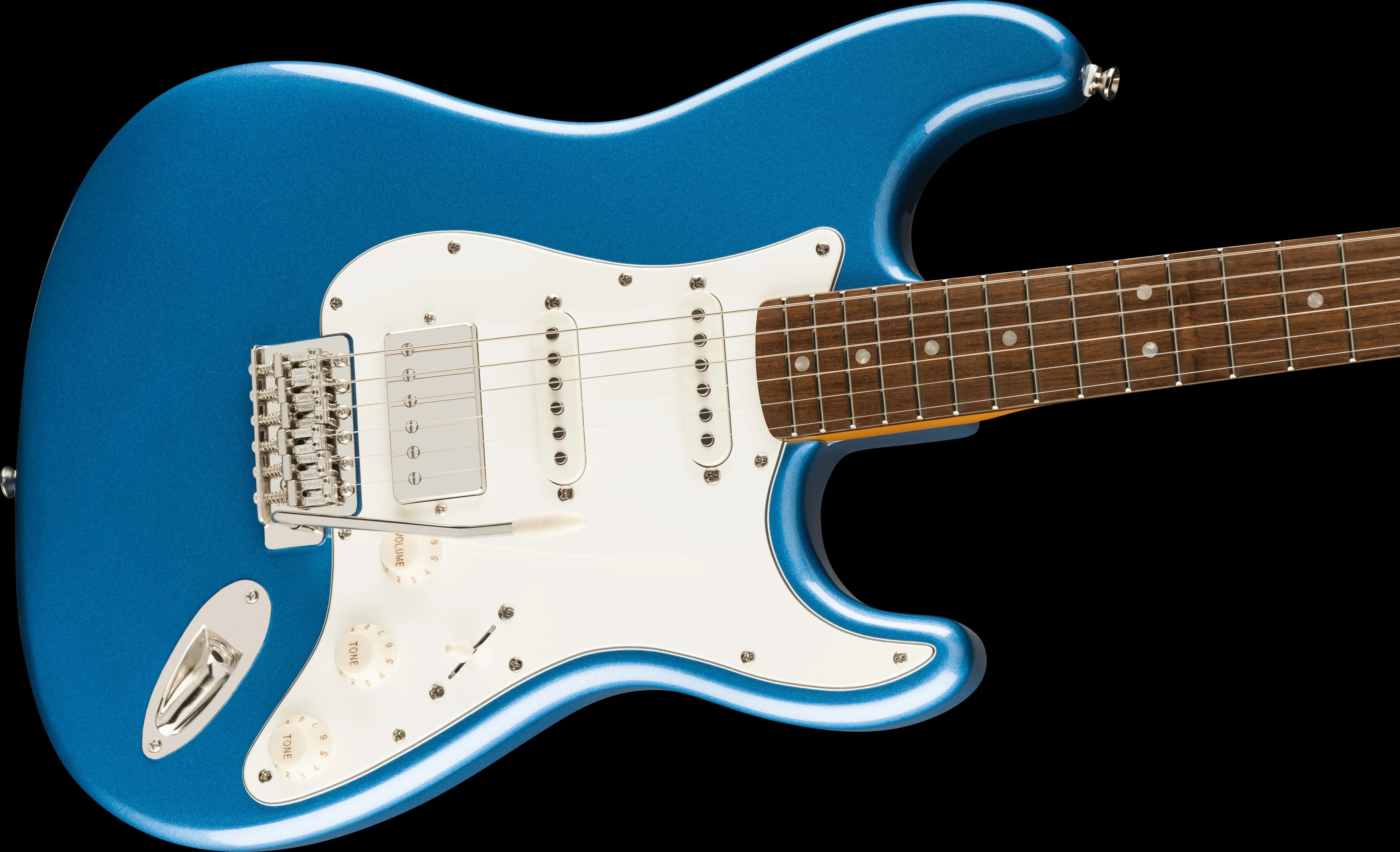 Squier Limited Edition Classic Vibe '60s Stratocaster HSS Matching Headstock Lake Placid Blue - Image 3