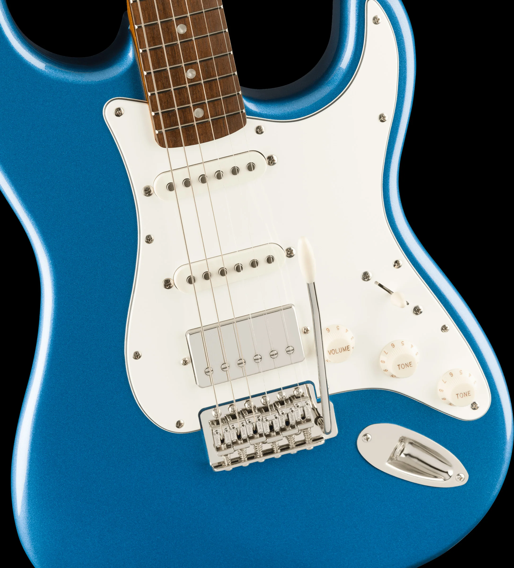 Squier Limited Edition Classic Vibe '60s Stratocaster HSS Matching Headstock Lake Placid Blue - Image 4