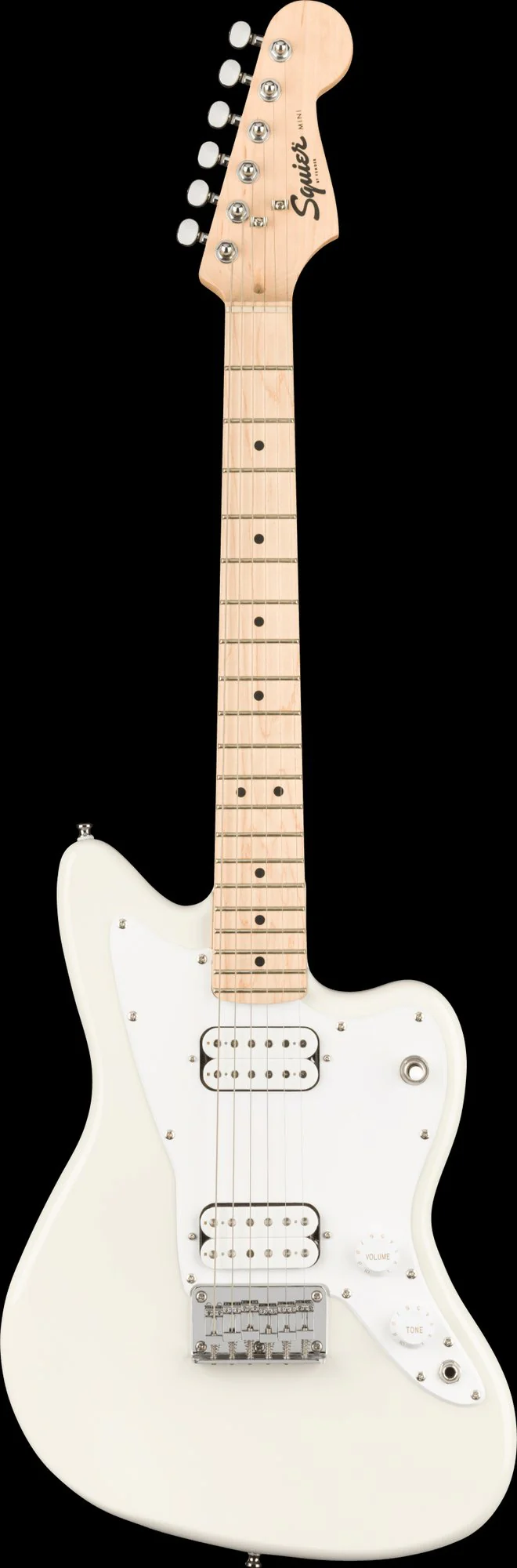 Squier Mini Jazzmaster HH Maple Fingerboard Olympic White Electric Guitar - Image 2