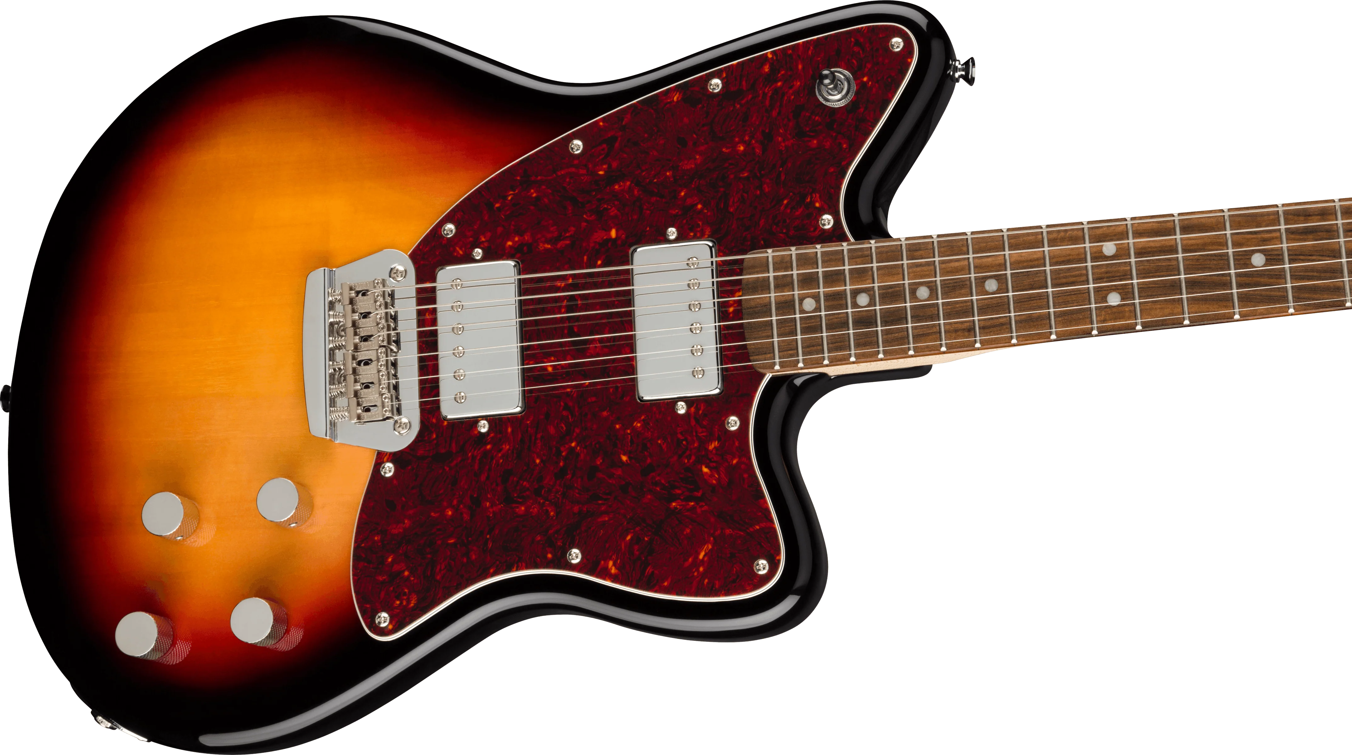 Squier Paranormal Toronado Laurel Fingerboard Tortoiseshell Pickguard 3-Color Sunburst - Image 4