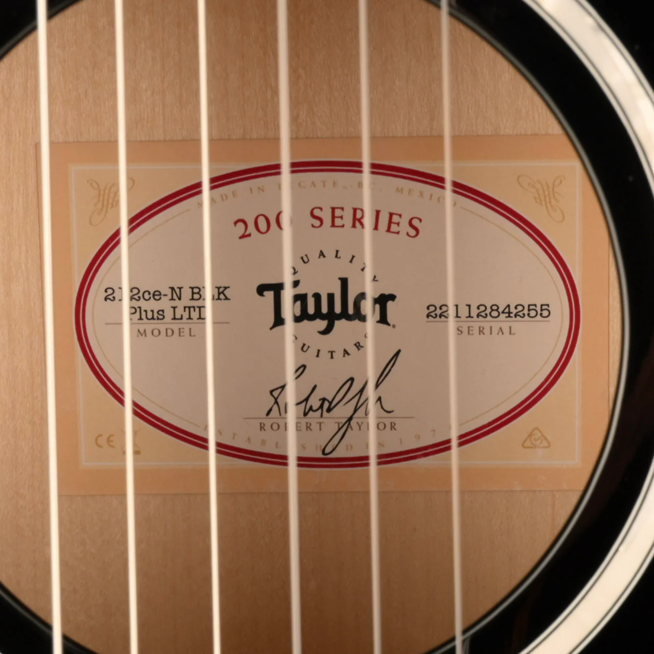 Taylor 212ce-N BLK Plus LTD Acoustic Electric Guitar With Softshell Case - Image 8
