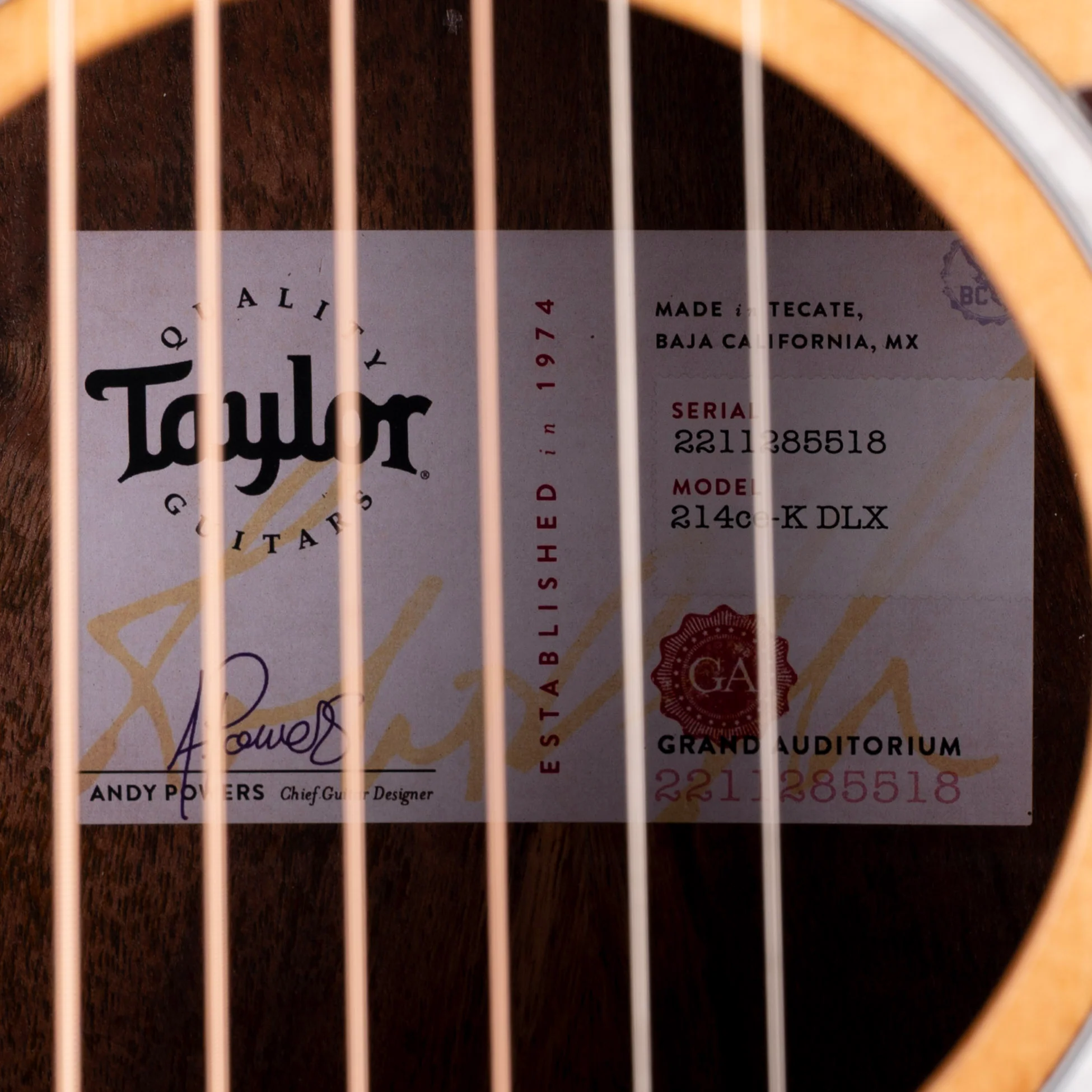 Taylor 214ce-K DLX Grand Auditorium Hawaiian Koa with Case - Image 9