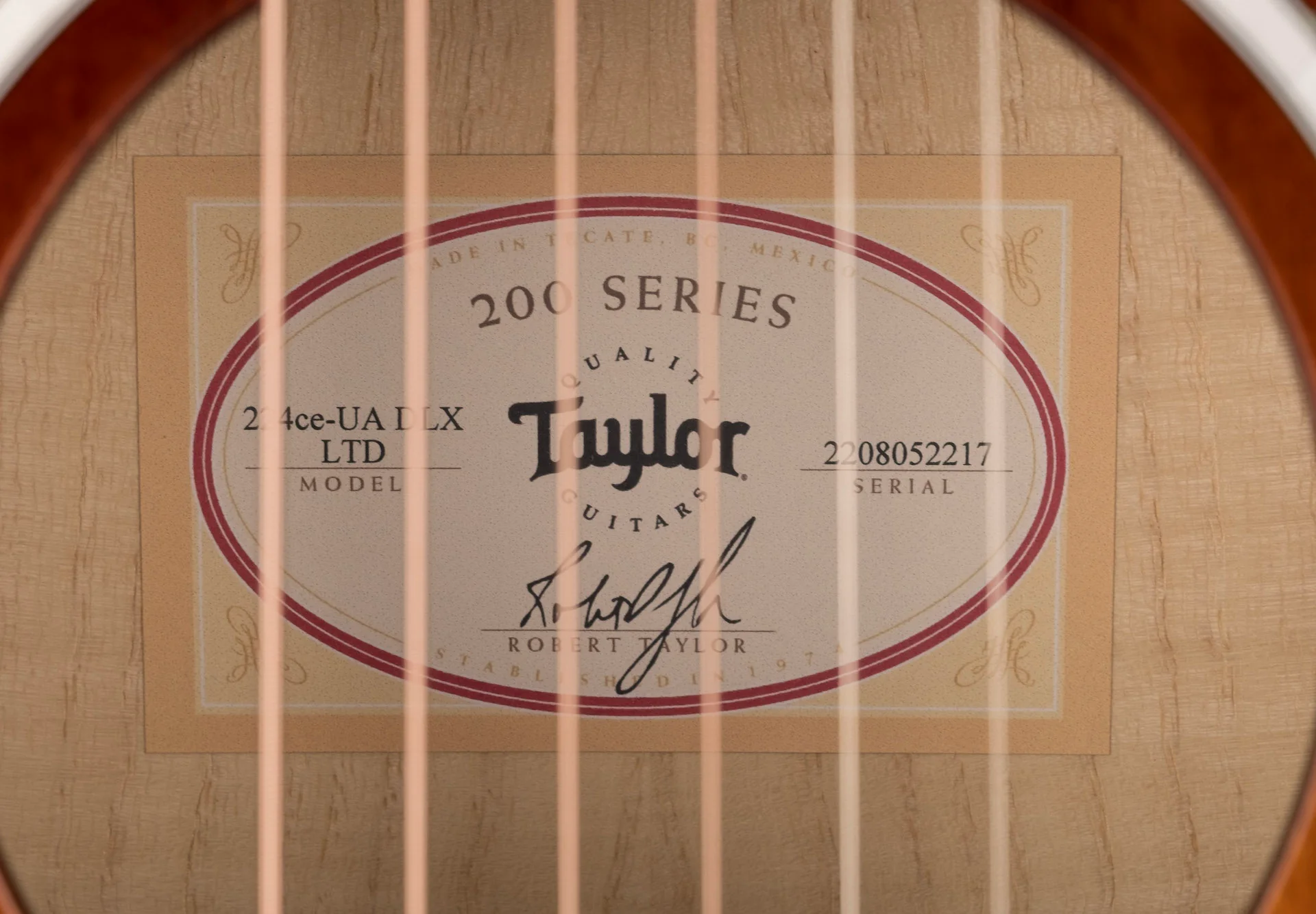 Taylor 224ce-UA DLX LTD Acoustic Electric Guitar With Case - 2022 - Serial # 2208052217 - Image 10