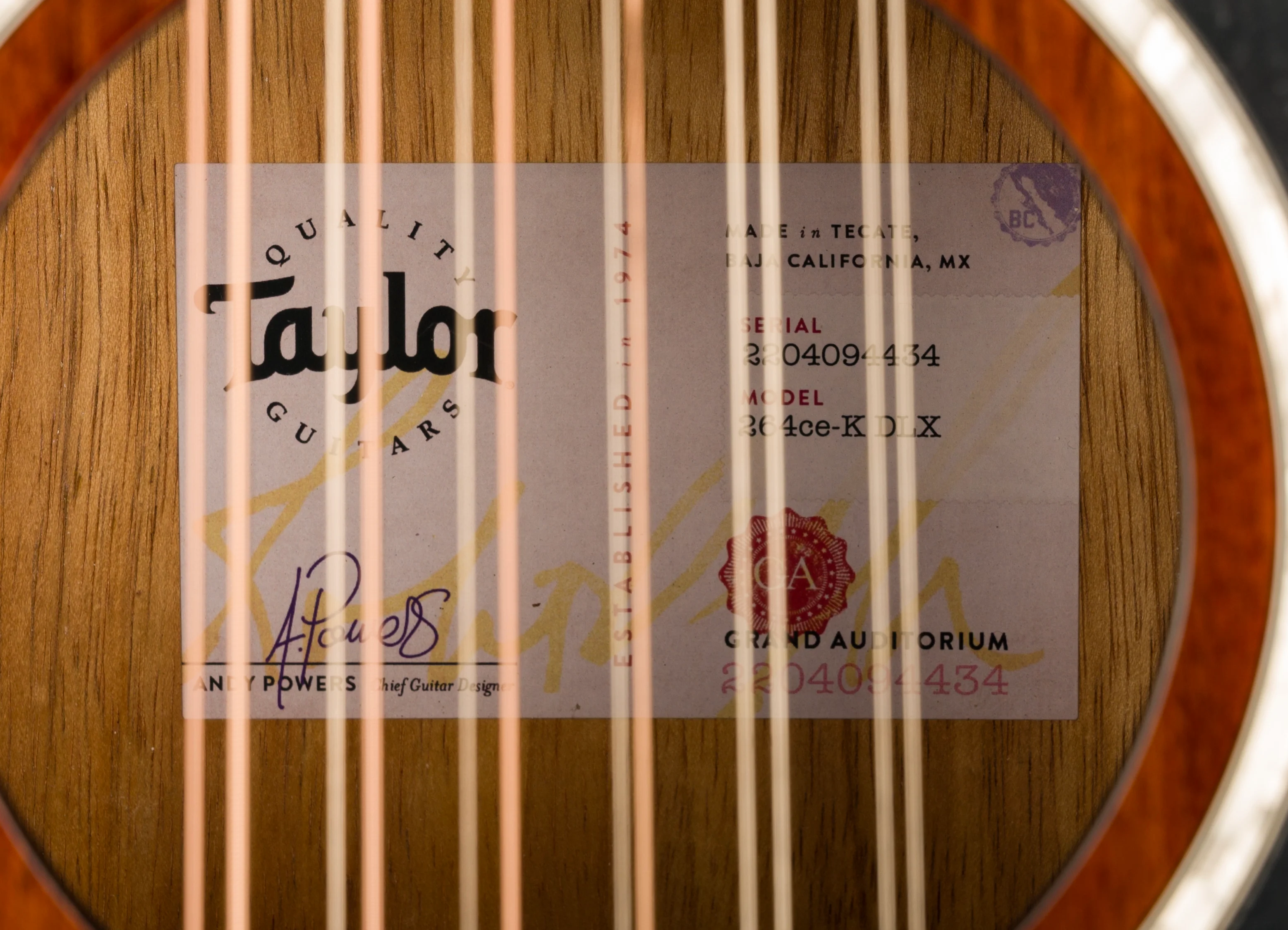 Taylor 264ce-K DLX 12-String Acoustic Electric Guitar with Case - Image 12