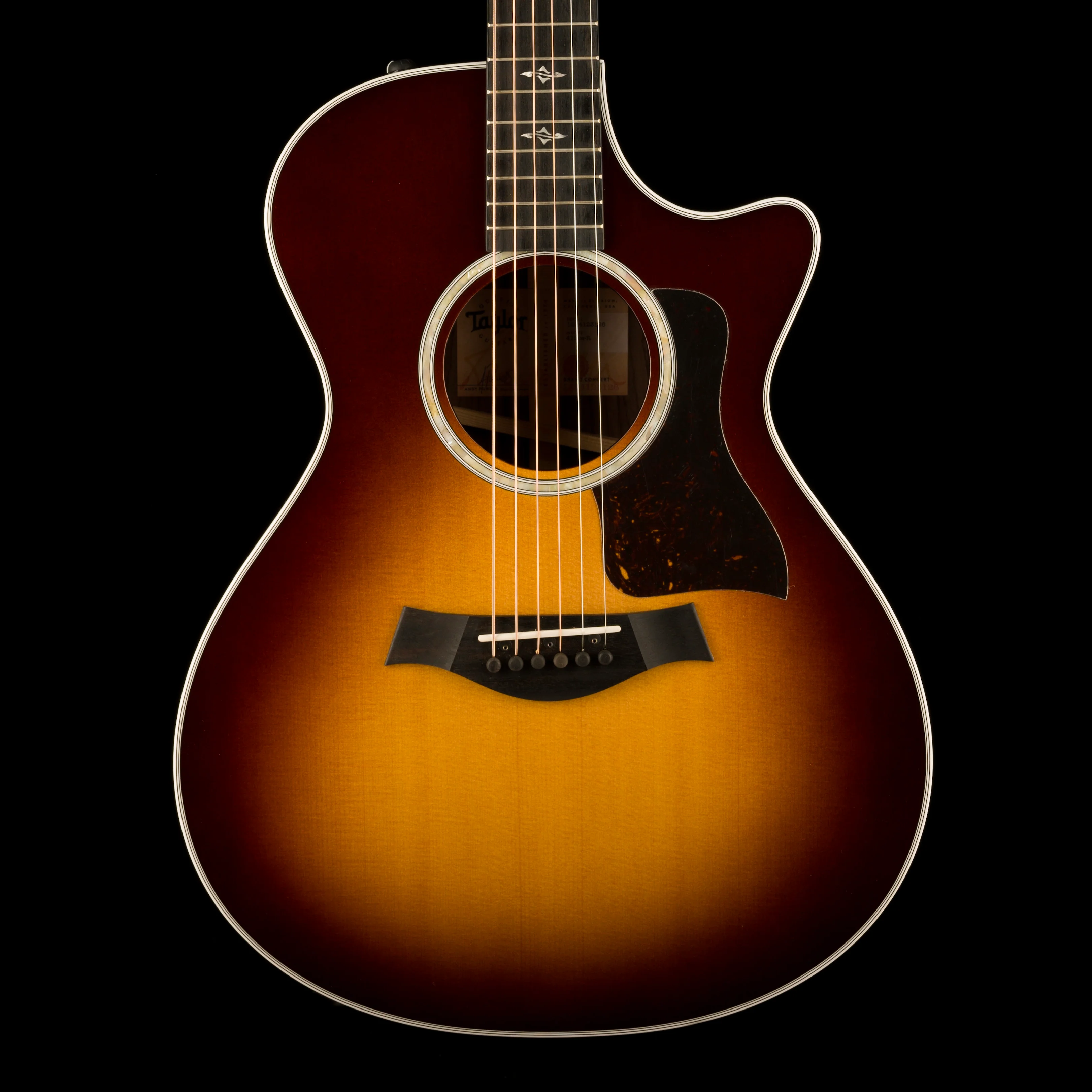 Taylor 412ce-R Grand Concert Indian Rosewood Tobacco Sunburst Acoustic Electric Guitar with Case - 1204123126 Demo