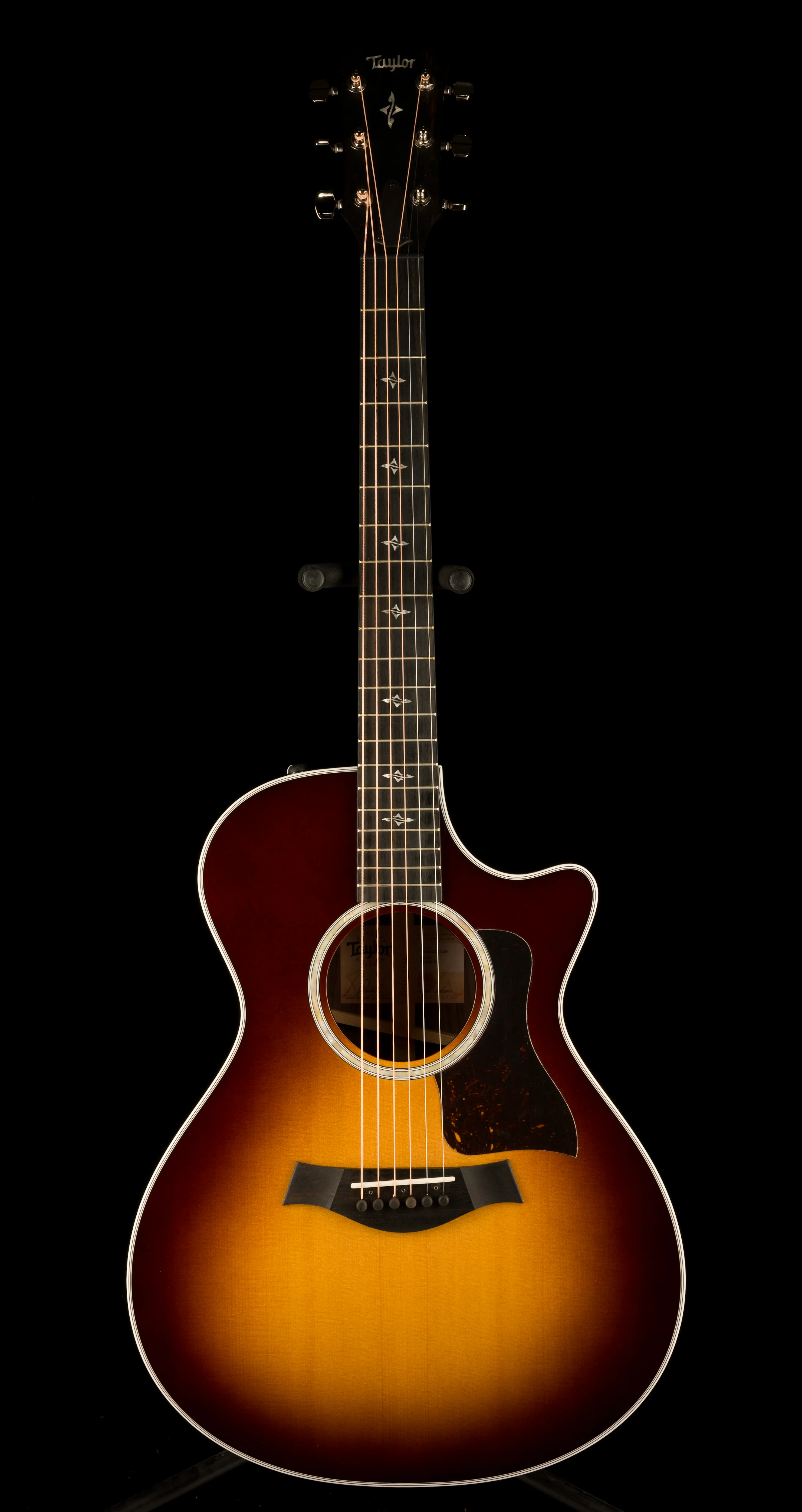 Taylor 412ce-R Grand Concert Indian Rosewood Tobacco Sunburst Acoustic Electric Guitar with Case - 1204123126 Demo - Image 3