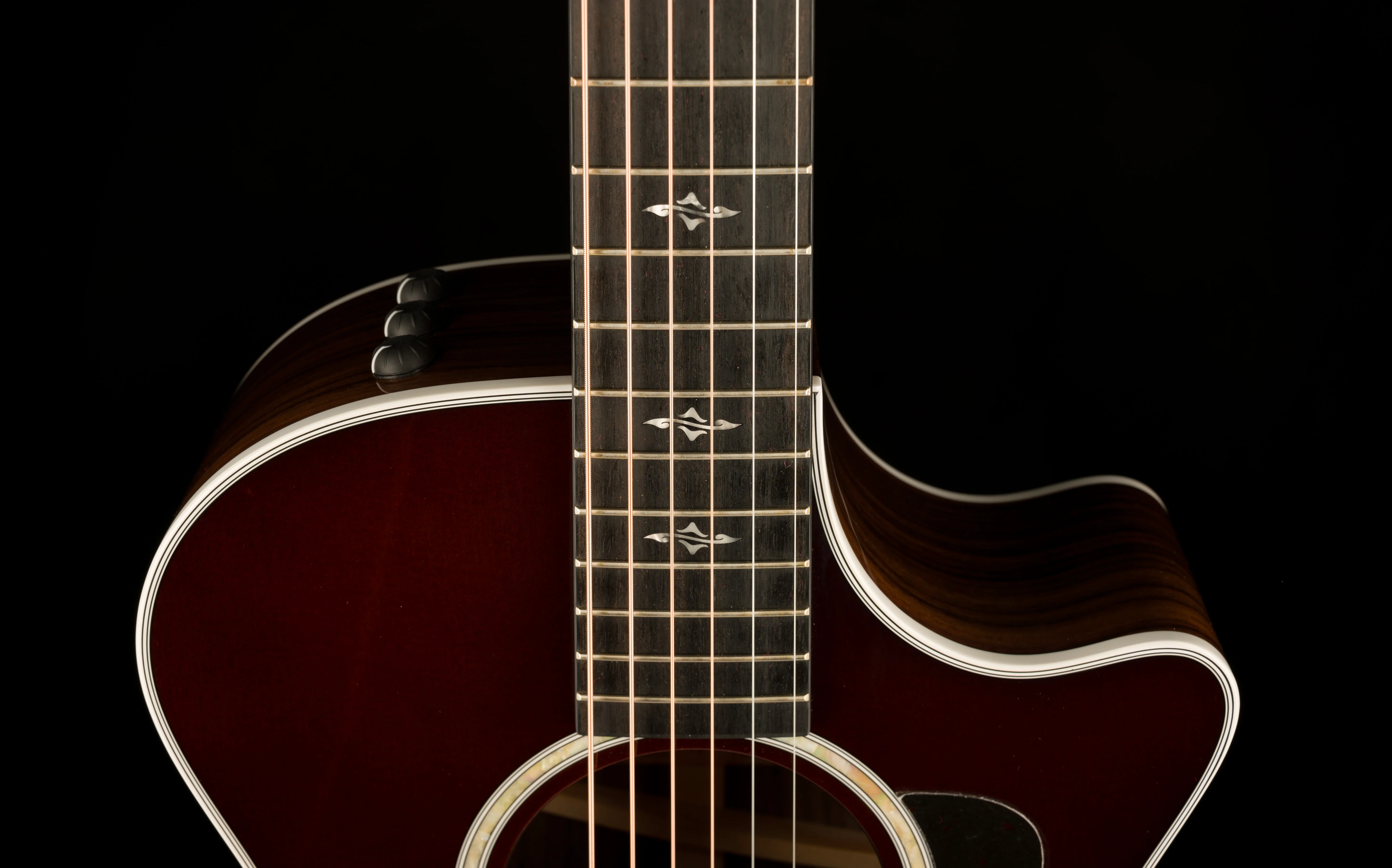 Taylor 412ce-R Grand Concert Indian Rosewood Tobacco Sunburst Acoustic Electric Guitar with Case - 1204123126 Demo - Image 4