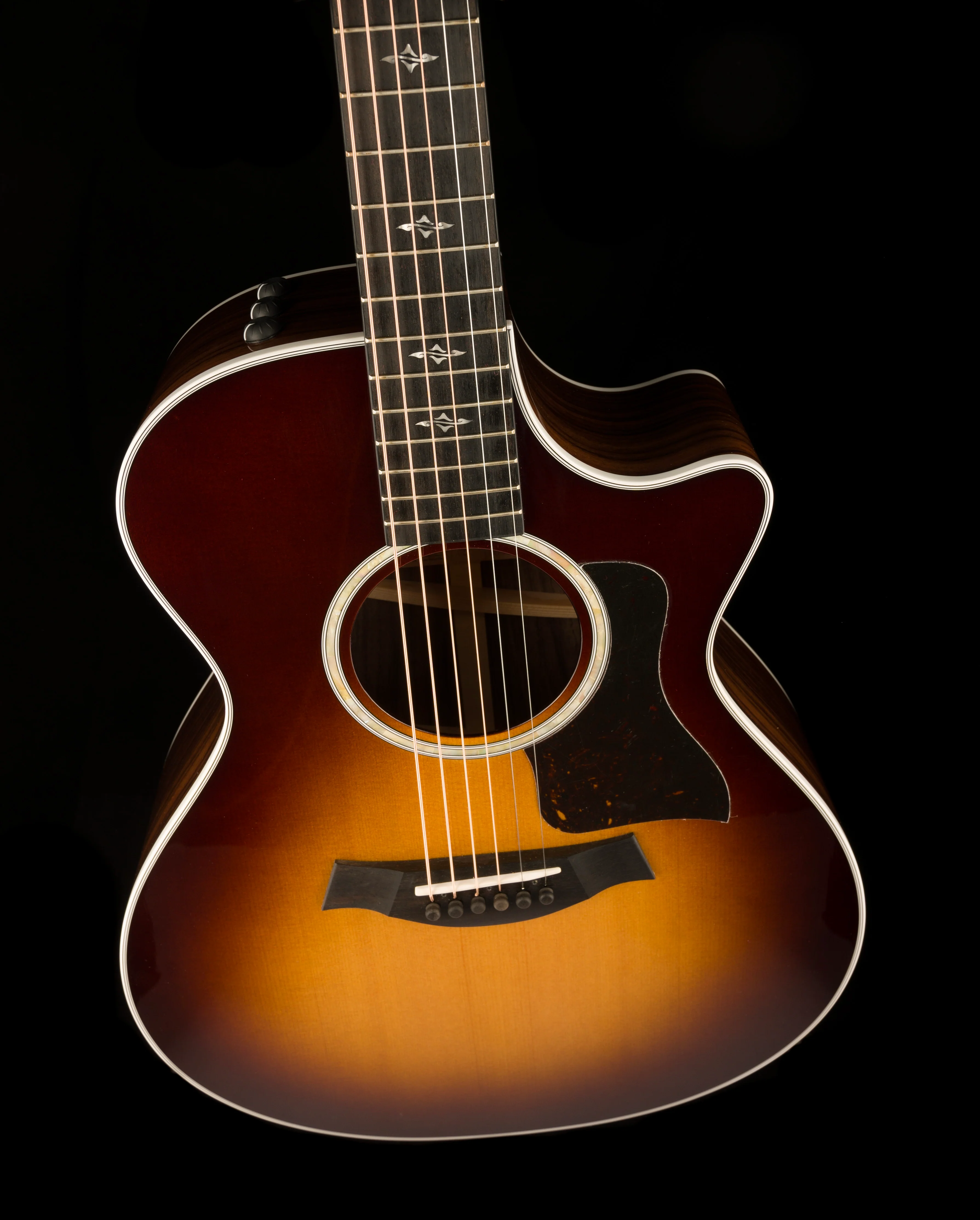 Taylor 412ce-R Grand Concert Indian Rosewood Tobacco Sunburst Acoustic Electric Guitar with Case - 1204123126 Demo - Image 5