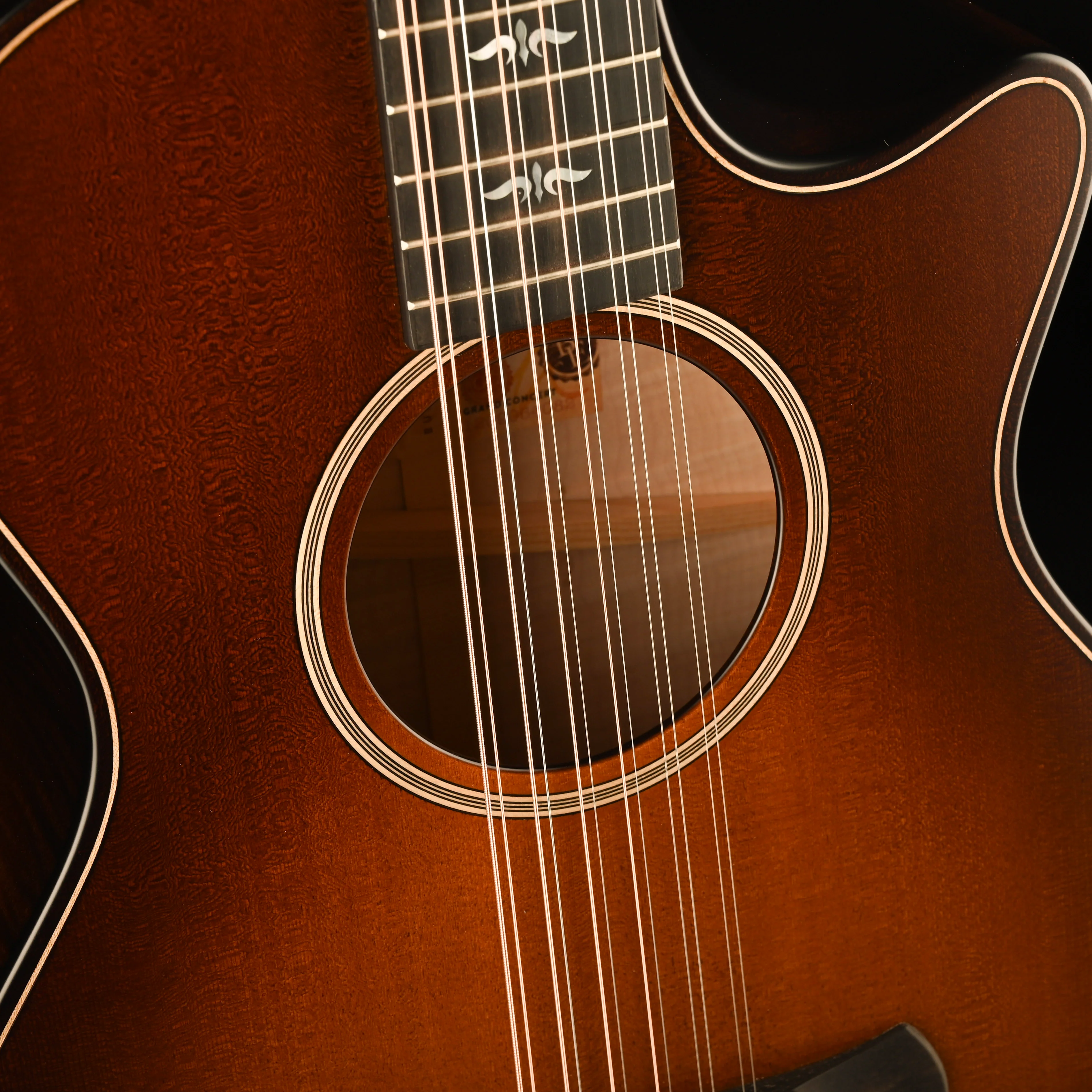 Taylor Builder's Edition 652ce 12 String Wild Honey Burst Acoustic Electric Guitar With Case - Image 4