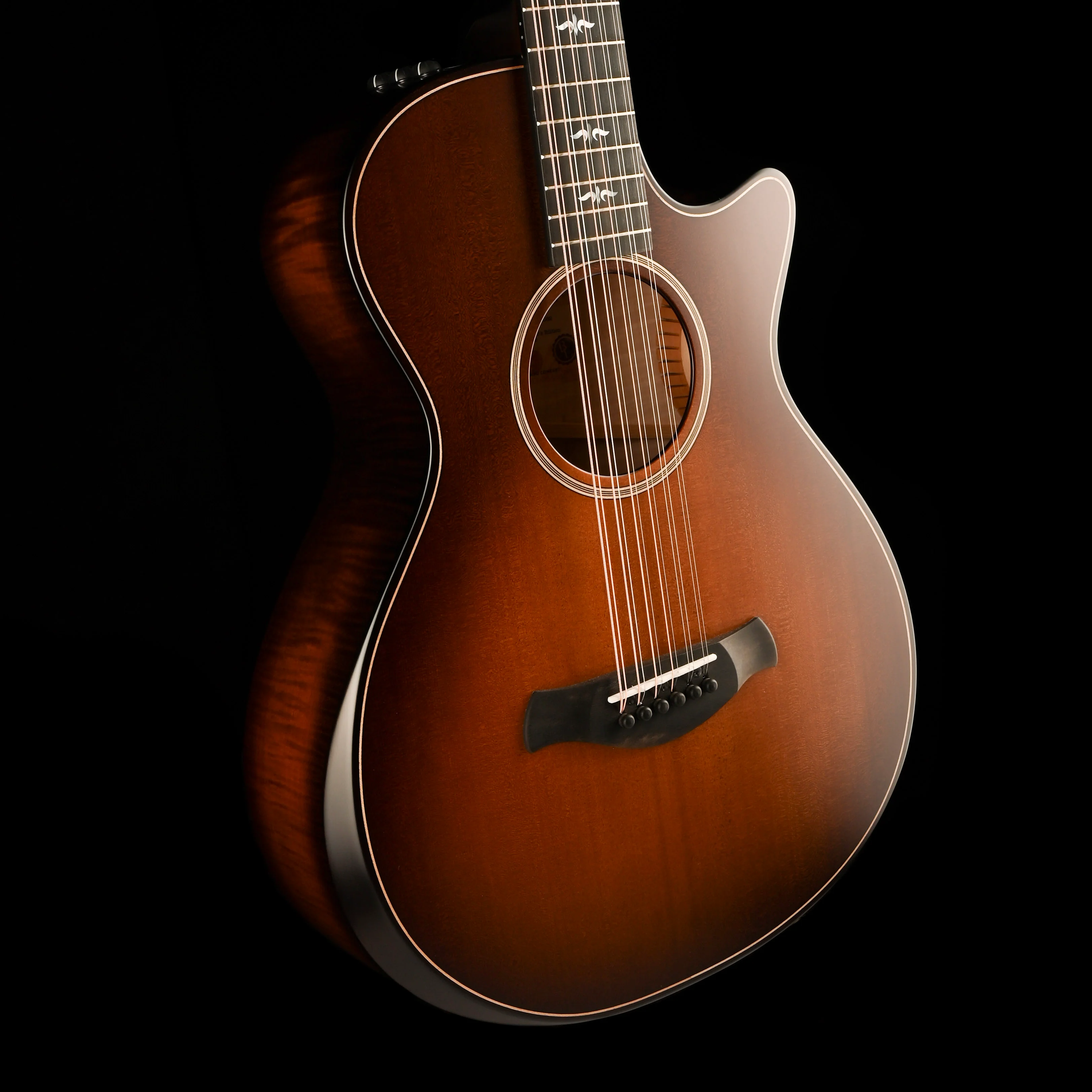 Taylor Builder's Edition 652ce 12 String Wild Honey Burst Acoustic Electric Guitar With Case - Image 5