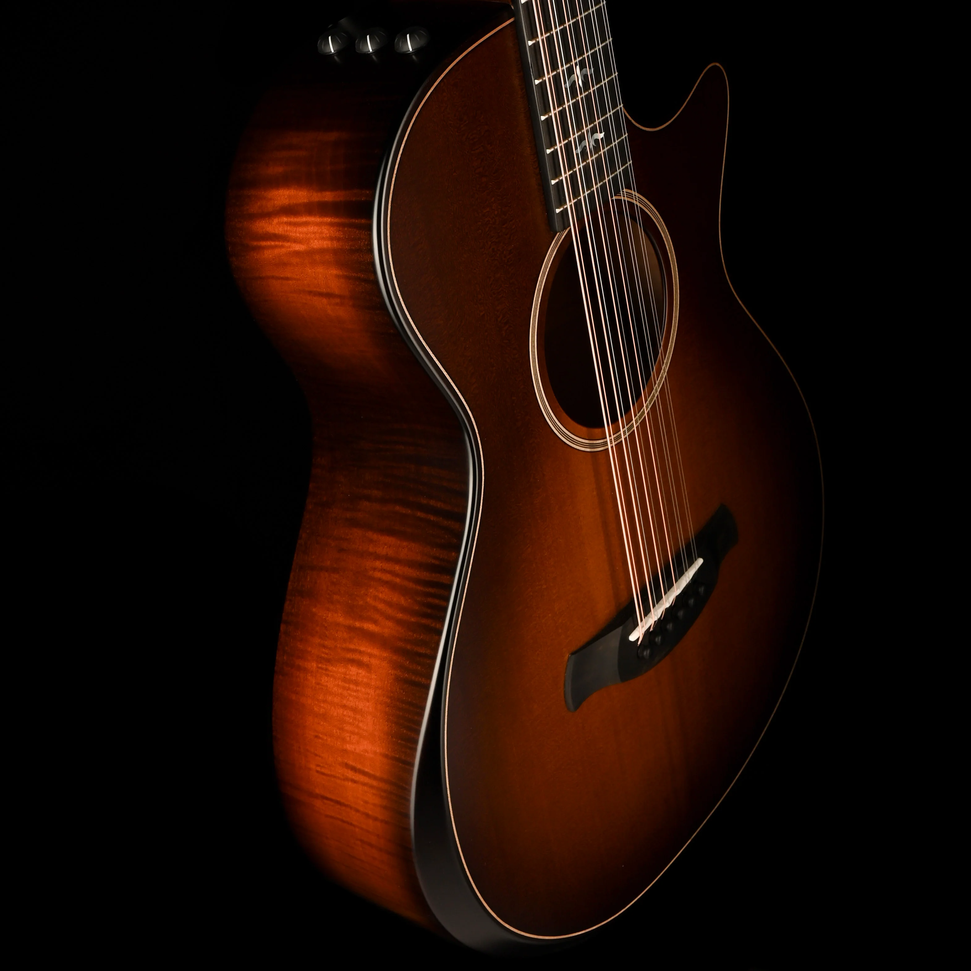 Taylor Builder's Edition 652ce 12 String Wild Honey Burst Acoustic Electric Guitar With Case - Image 6