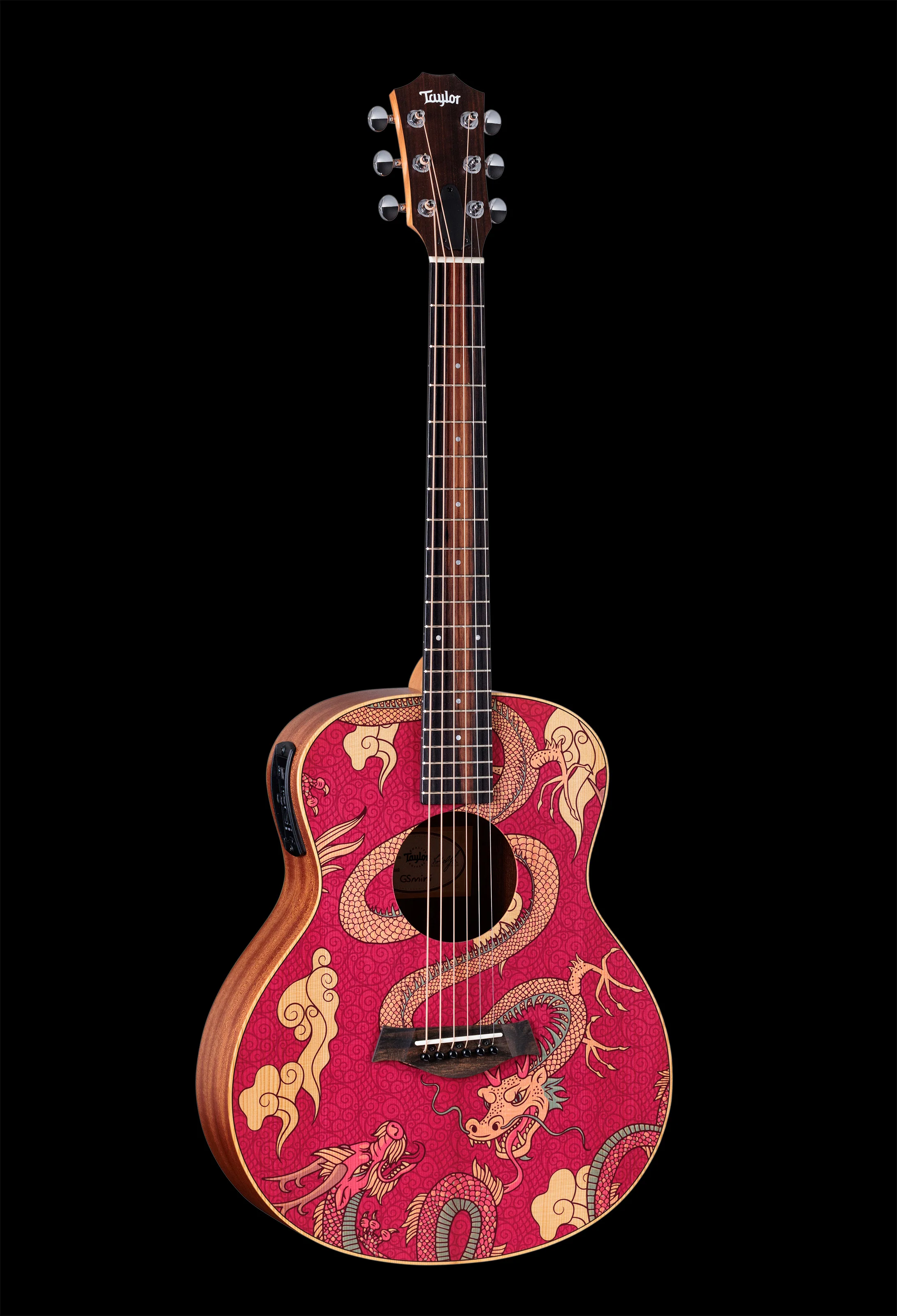 Taylor GS Mini-e Special Edition Dragon Acoustic Electric Guitar With Gig Bag - Image 4