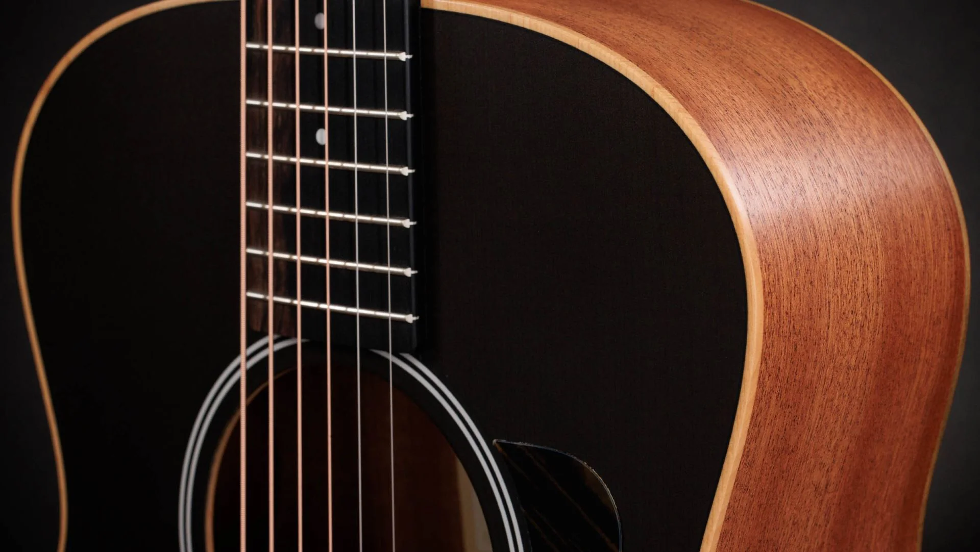 Taylor GS Mini-e Special Edition Transparent Black Acoustic Electric Guitar With Gig Bag - Image 5