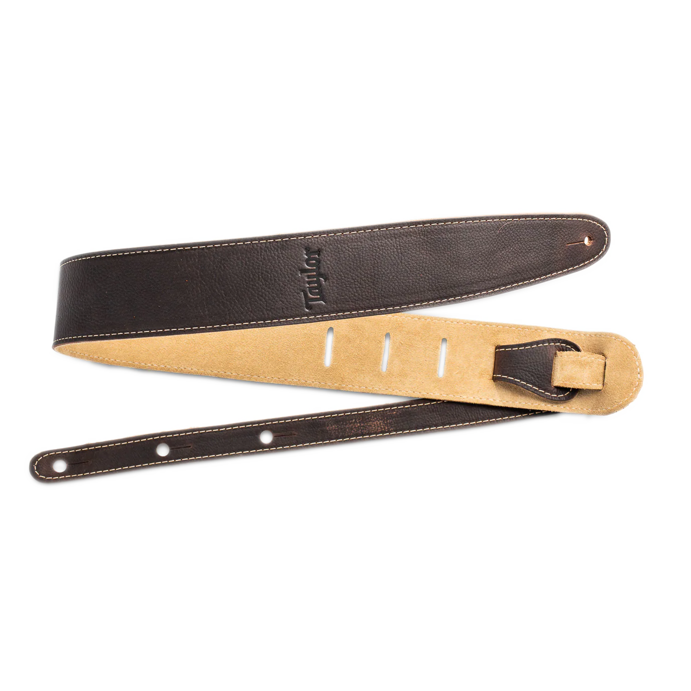 Taylor Strap Chocolate Brown Leather Suede Back 2.5"