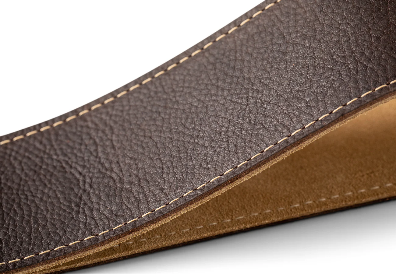 Taylor Strap Chocolate Brown Leather Suede Back 2.5" - Image 3
