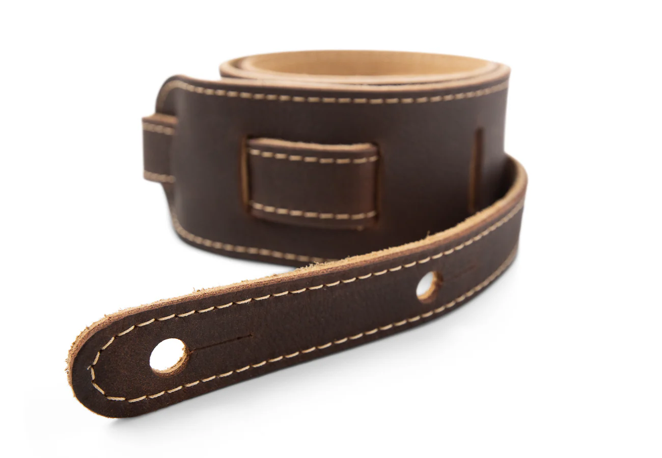 Taylor Strap Chocolate Brown Leather Suede Back 2.5" - Image 5