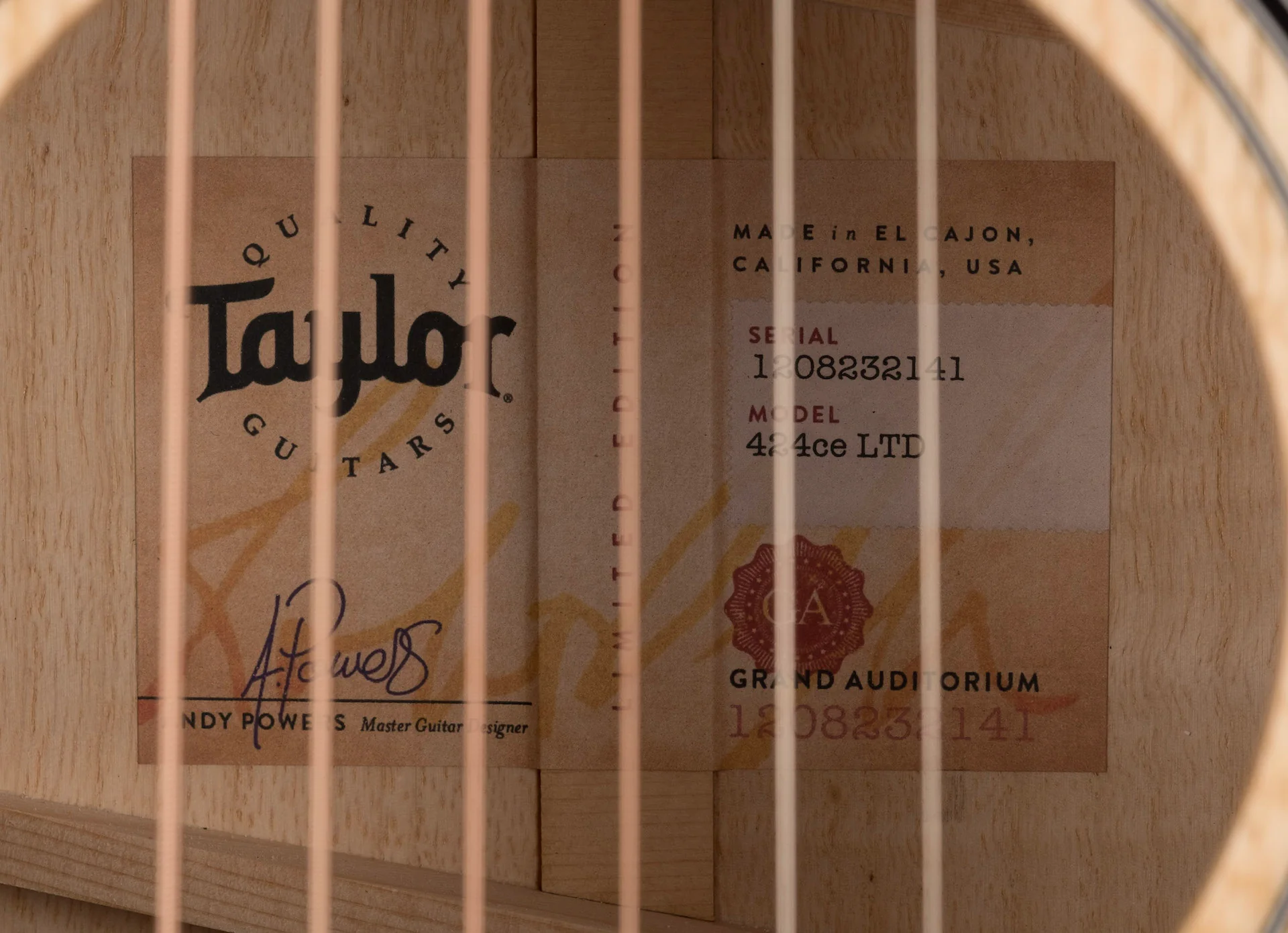 Taylor Urban Ash 424CE LTD Acoustic Electric Guitar With Case - Image 11