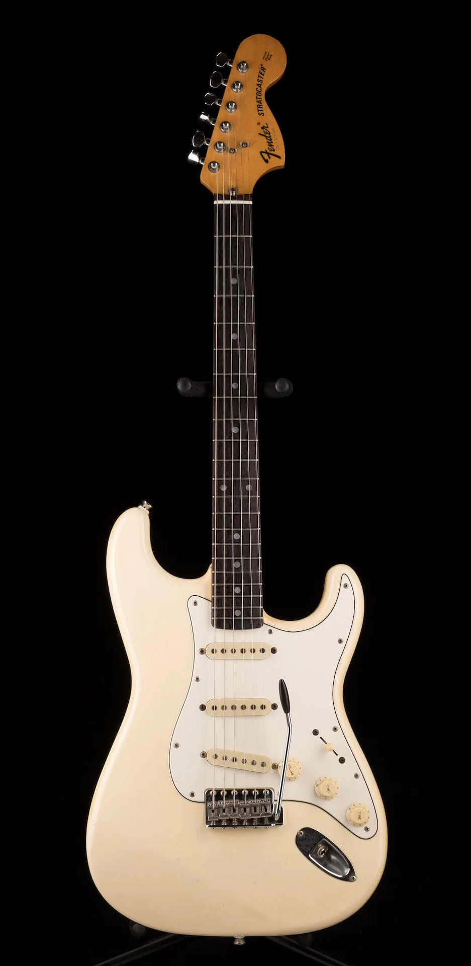 Vintage 1985 Fender ‘72 Reissue ST72-70 Stratocaster MIJ E-Series Olympic White With HSC - Image 2