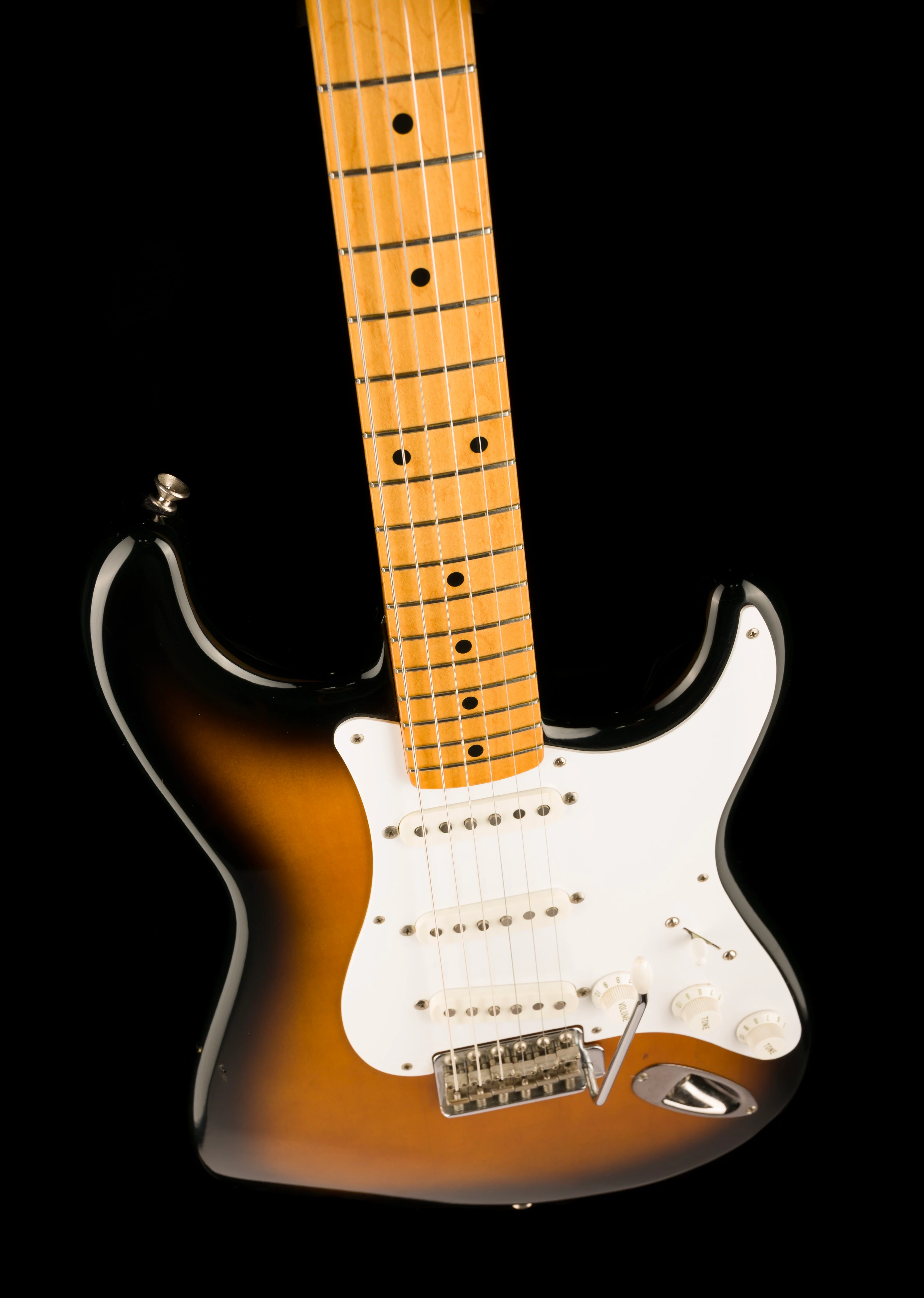 Used 1990 Fender ST-54 Made in Japan 1954 Reissue Stratocaster 2-Tone Sunburst with Gig Bag - Image 4