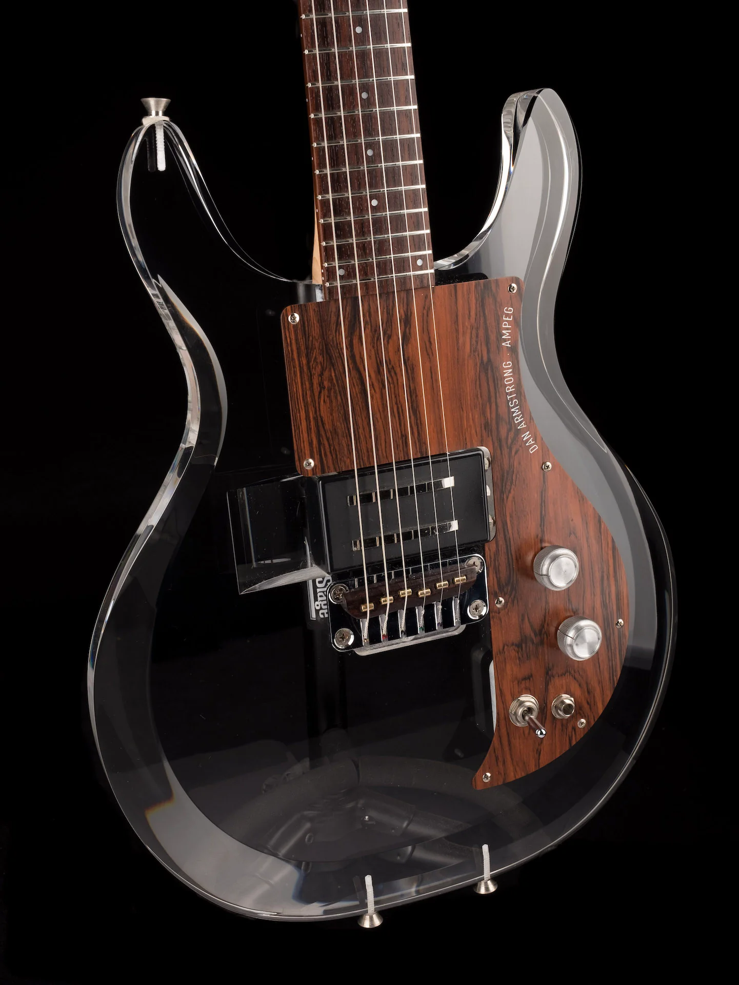 Pre Owned 1998 Ampeg Dan Armstrong ADA6 Clear Lucite Electric Guitar with OHSC - Image 11