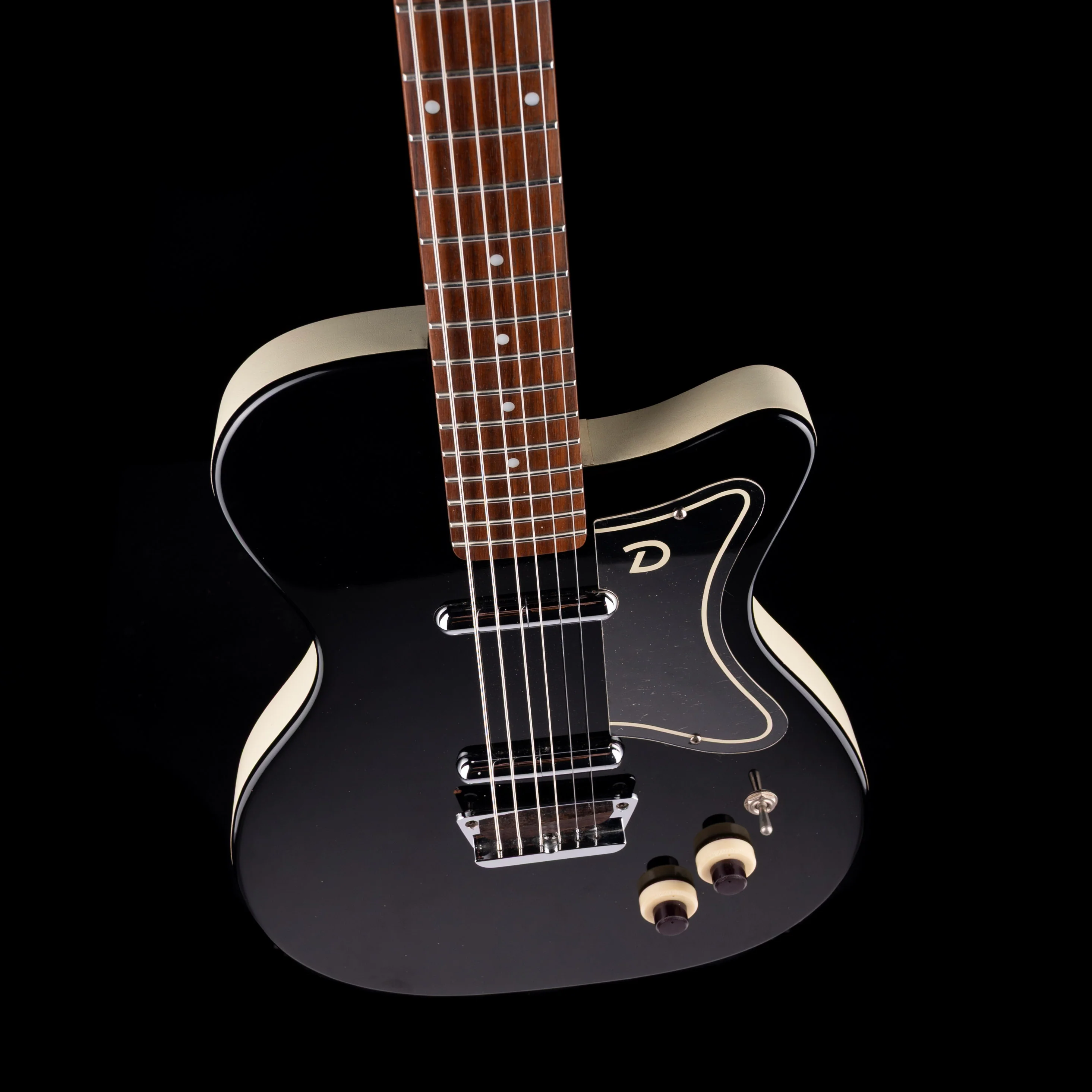 Used 2004 Danelectro '56 Baritone Black Electric Guitar - Image 3